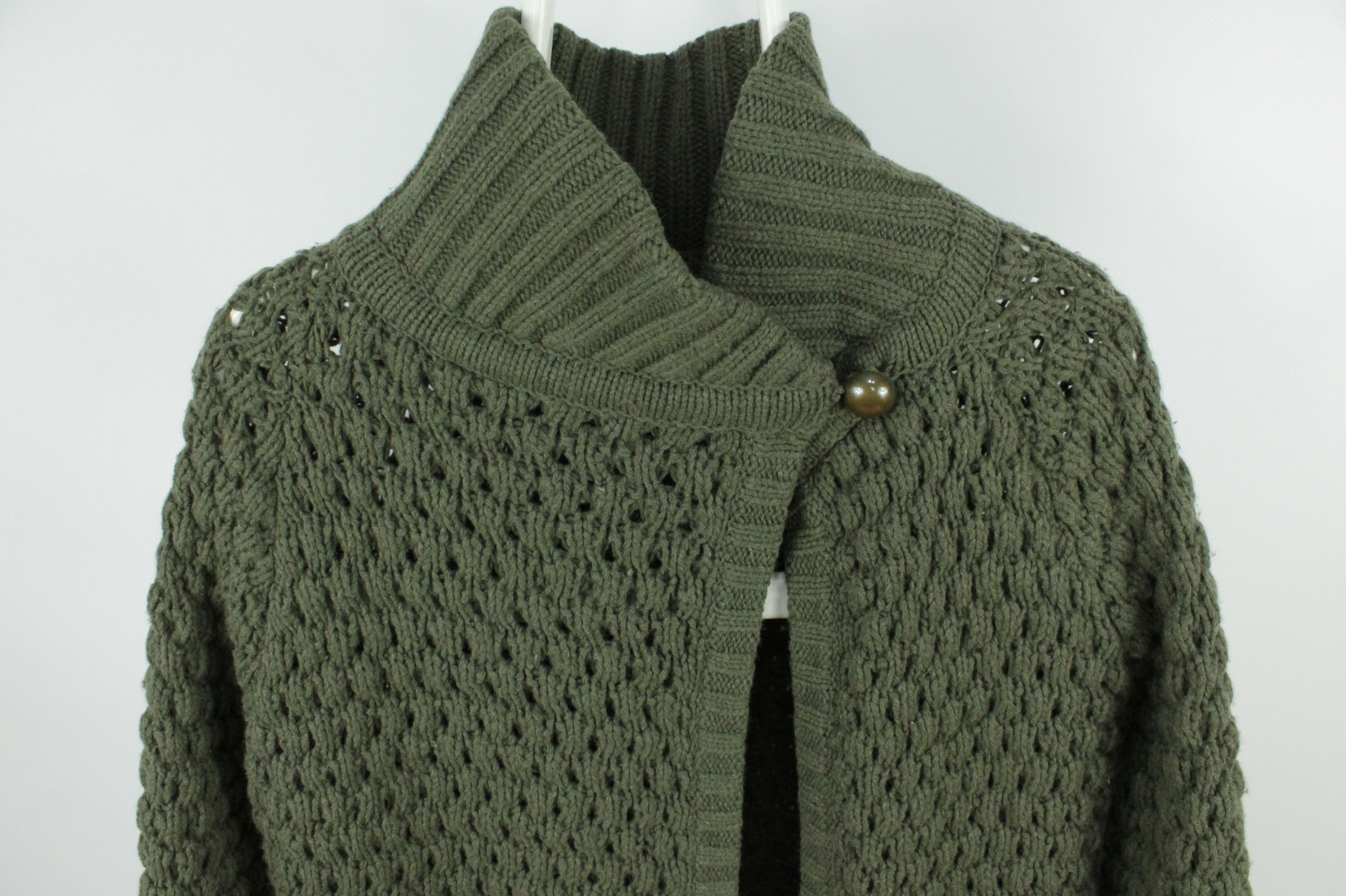 Sandro Sandro Knit Wool High Neck Green Sweater Women's Size S / US 4 / IT 40 - 2 Thumbnail
