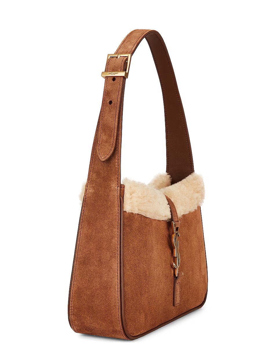 Saint Laurent Paris o1bcso1str0325 Size: OS/Le 5 A 7 In Suede Shearling in Brown Size ONE SIZE - 3 Thumbnail