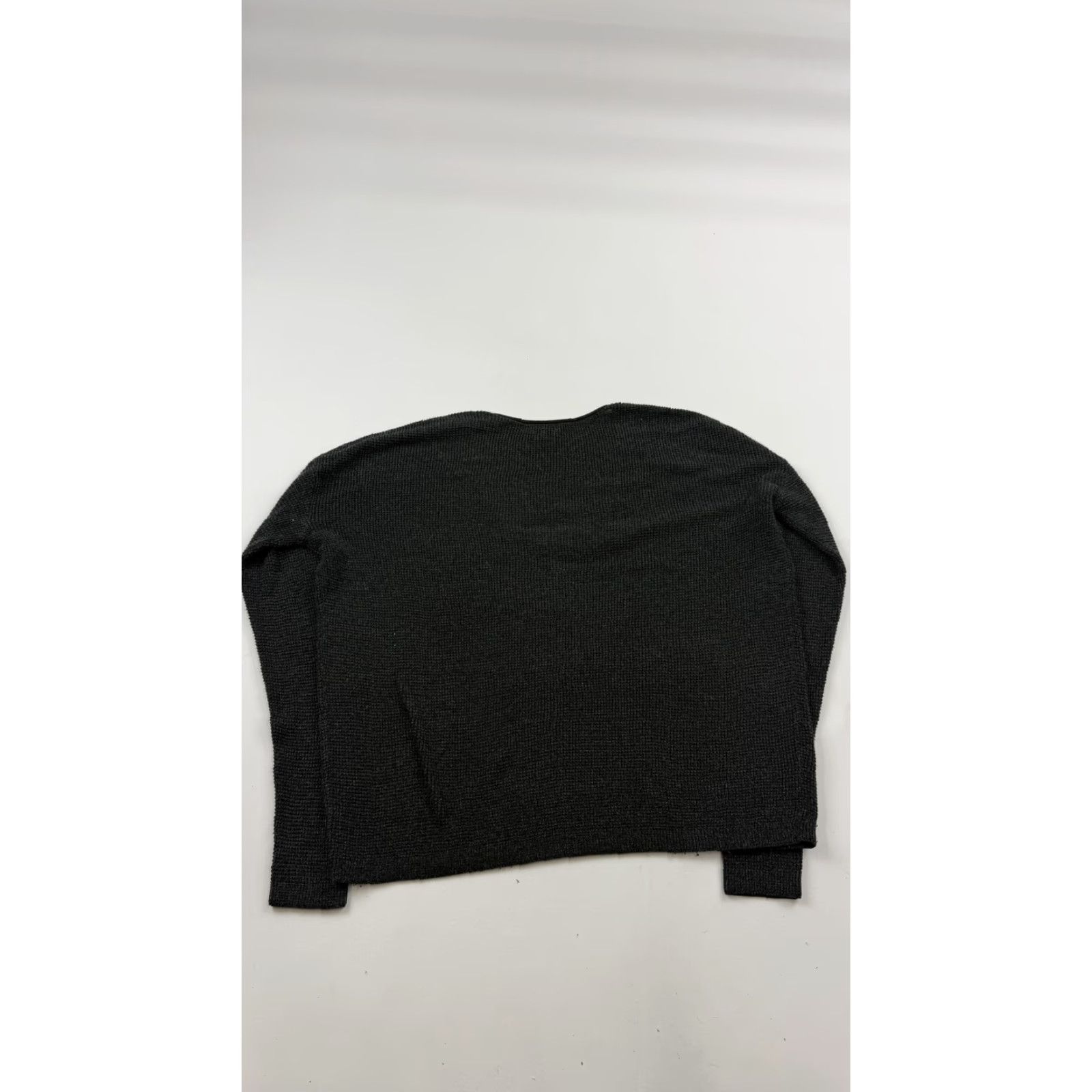 Vintage BP. Sweater Pullover Womens XS Gray Waffle Knit Scoop Neck Long Sleeve Cropped Size XS / US 0-2 / IT 36-38 - 5 Thumbnail