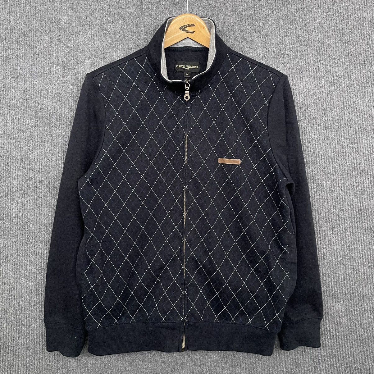 Valentino Claudio Valentino Quilted Design Zipper Sweatshirt Size US M / EU 48-50 / 2 - 1 Thumbnail