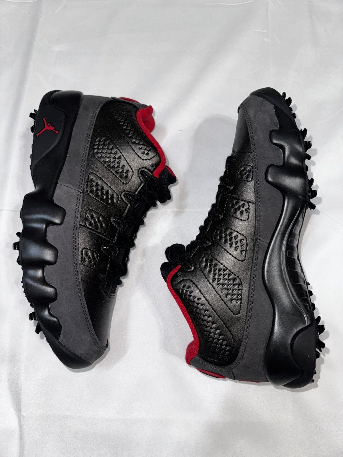 Jordan Brand 2024 Air Jordan 9 Low 'Charcoal' Cleats Size US 7 / EU 40 - 3 Thumbnail