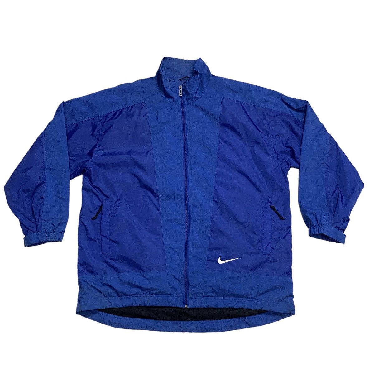 Nike × Vintage 【Rare】90's NIKE Silver Tag Embroidered Logo Nylon Jacket Size US XL / EU 56 / 4 - 6 Thumbnail