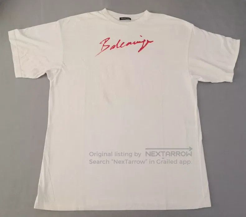 Balenciaga Balenciaga Short-sleeve T-shirt, XXS size, red letter logo Size US XXS / EU 40 - 1 Thumbnail