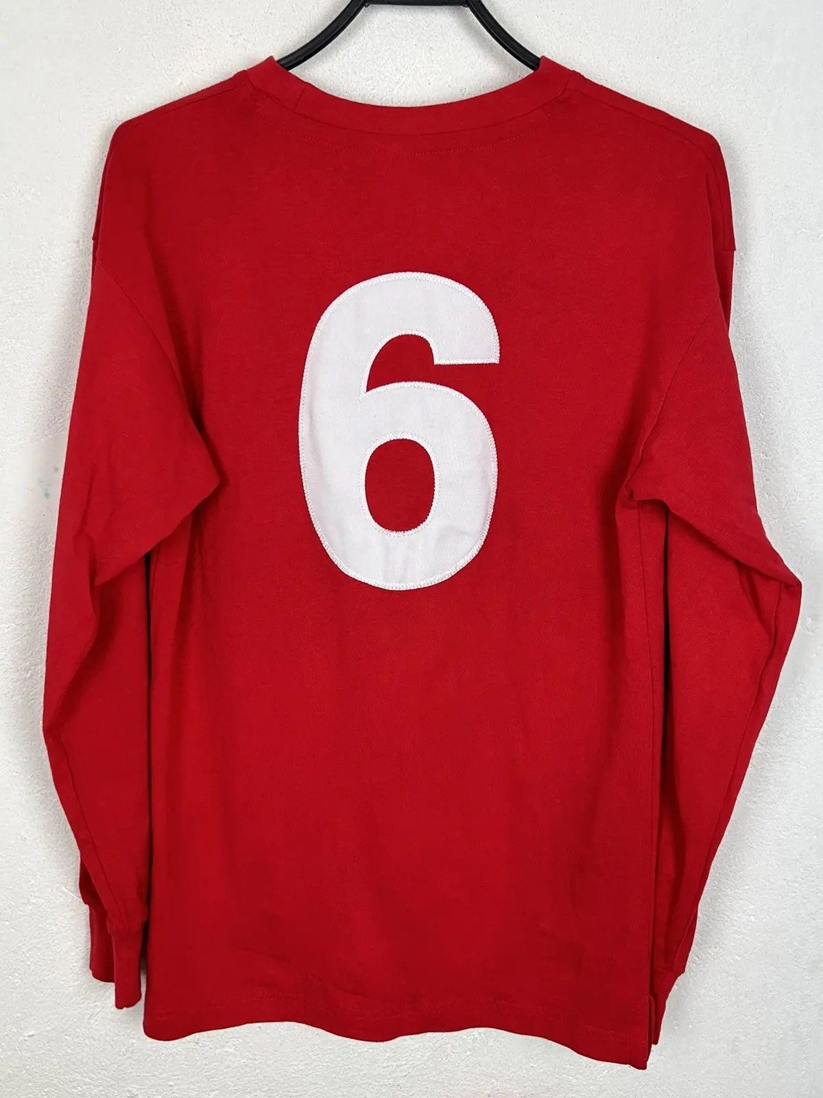 Vintage Score Draw England #6 Retro Style 1966/70 Long Sleeve Jersey Size US S / EU 44-46 / 1 - 6 Thumbnail