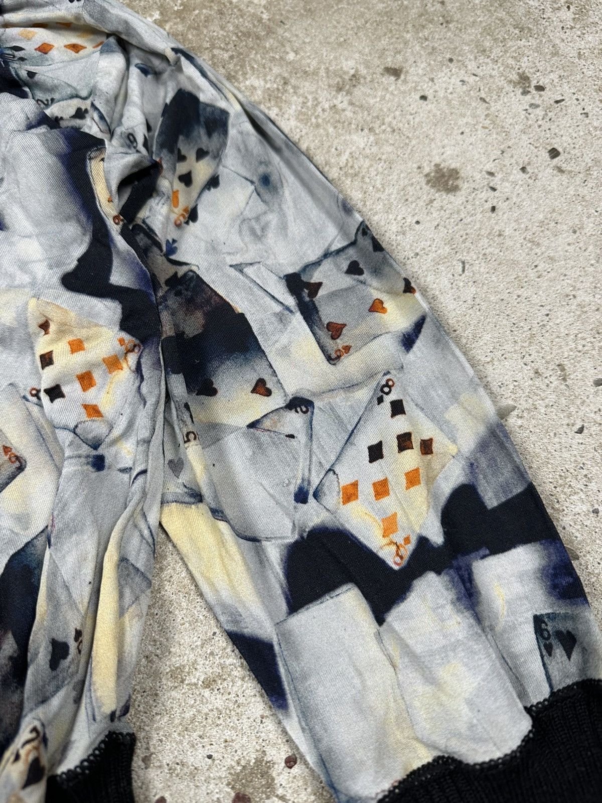 Jean Paul Gaultier Vintage 90s Jean Paul Gaultier Soleil Viscose Cards Top Size S / US 4 / IT 40 - 12 Thumbnail