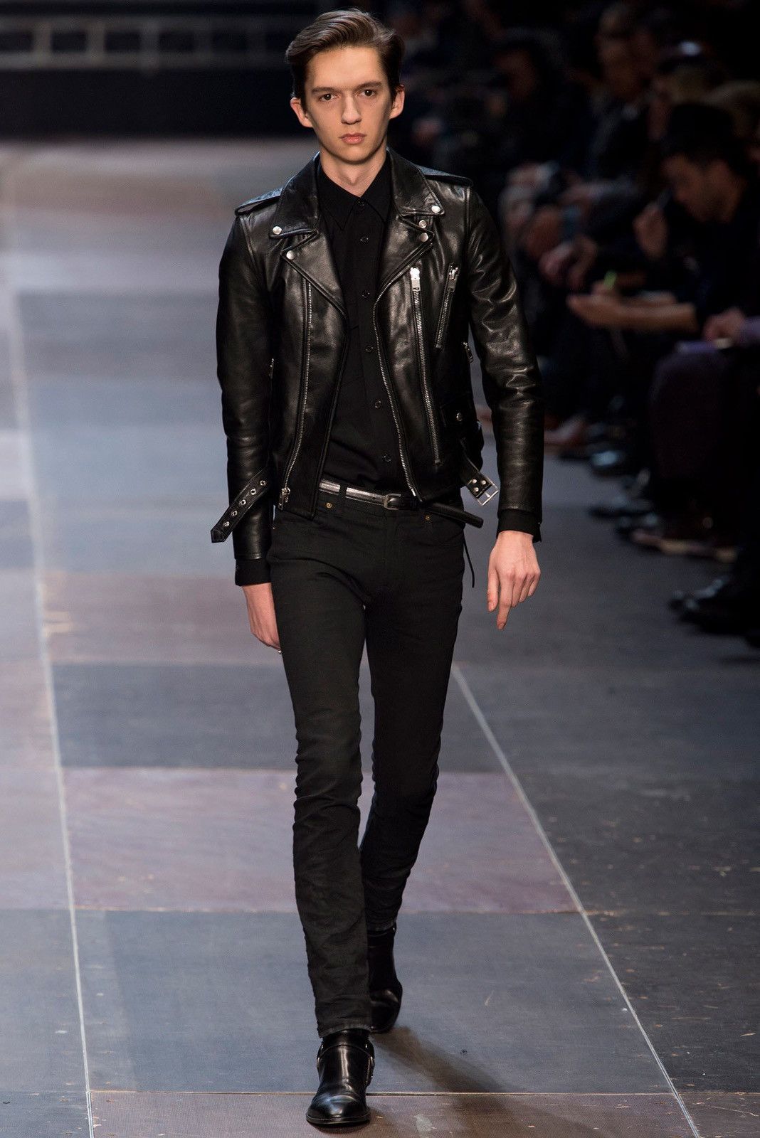 Hedi Slimane SAINT LAURENT PARIS BY HEDI SLIMANE L17 CALF LEATHER JACKET Size US S / EU 44-46 / 1 - 2 Thumbnail