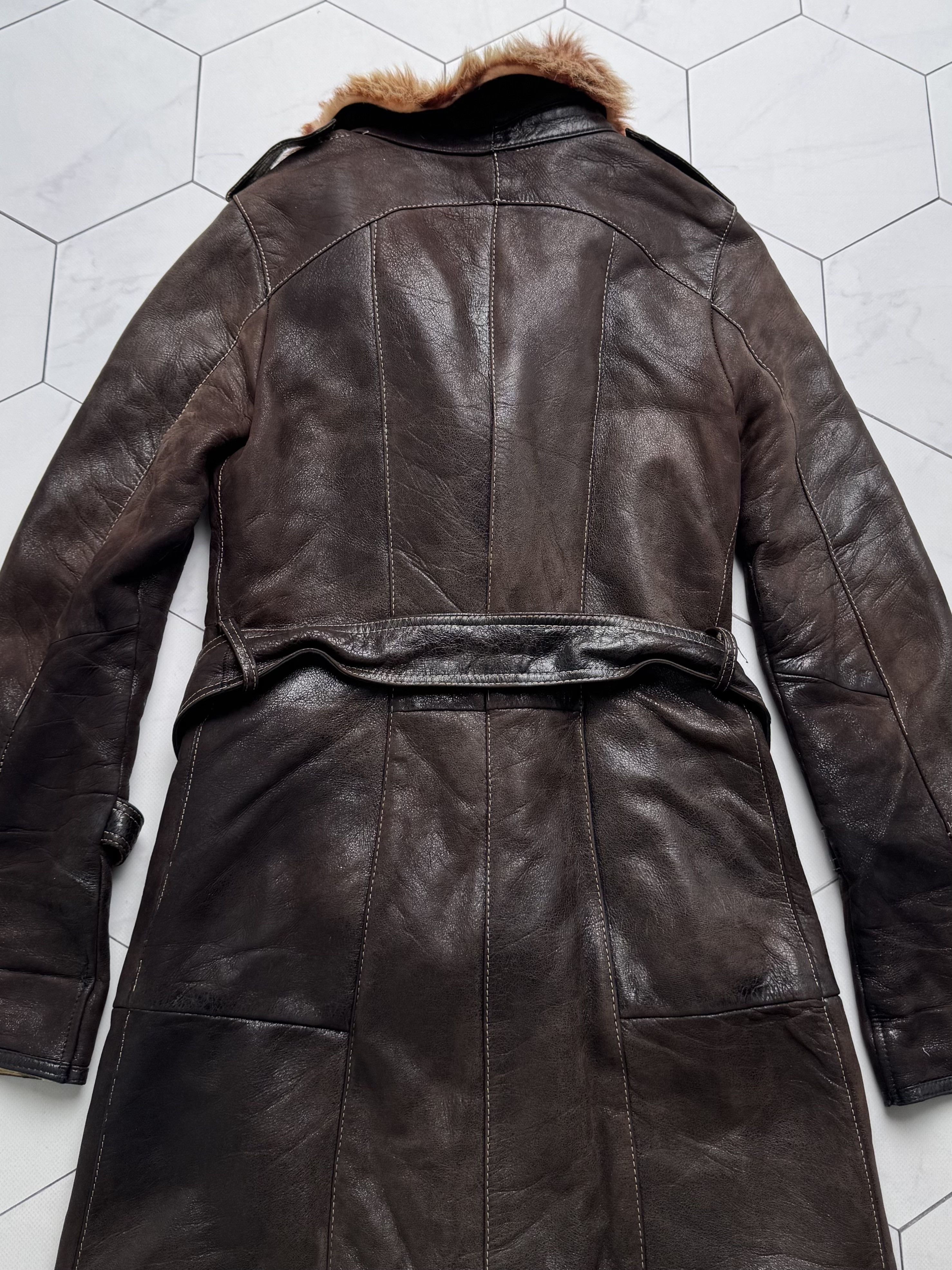 Vintage Vintage Real Sheepskin Coat With Belt (B250)D15E2 Size XS / US 0-2 / IT 36-38 - 14 Thumbnail