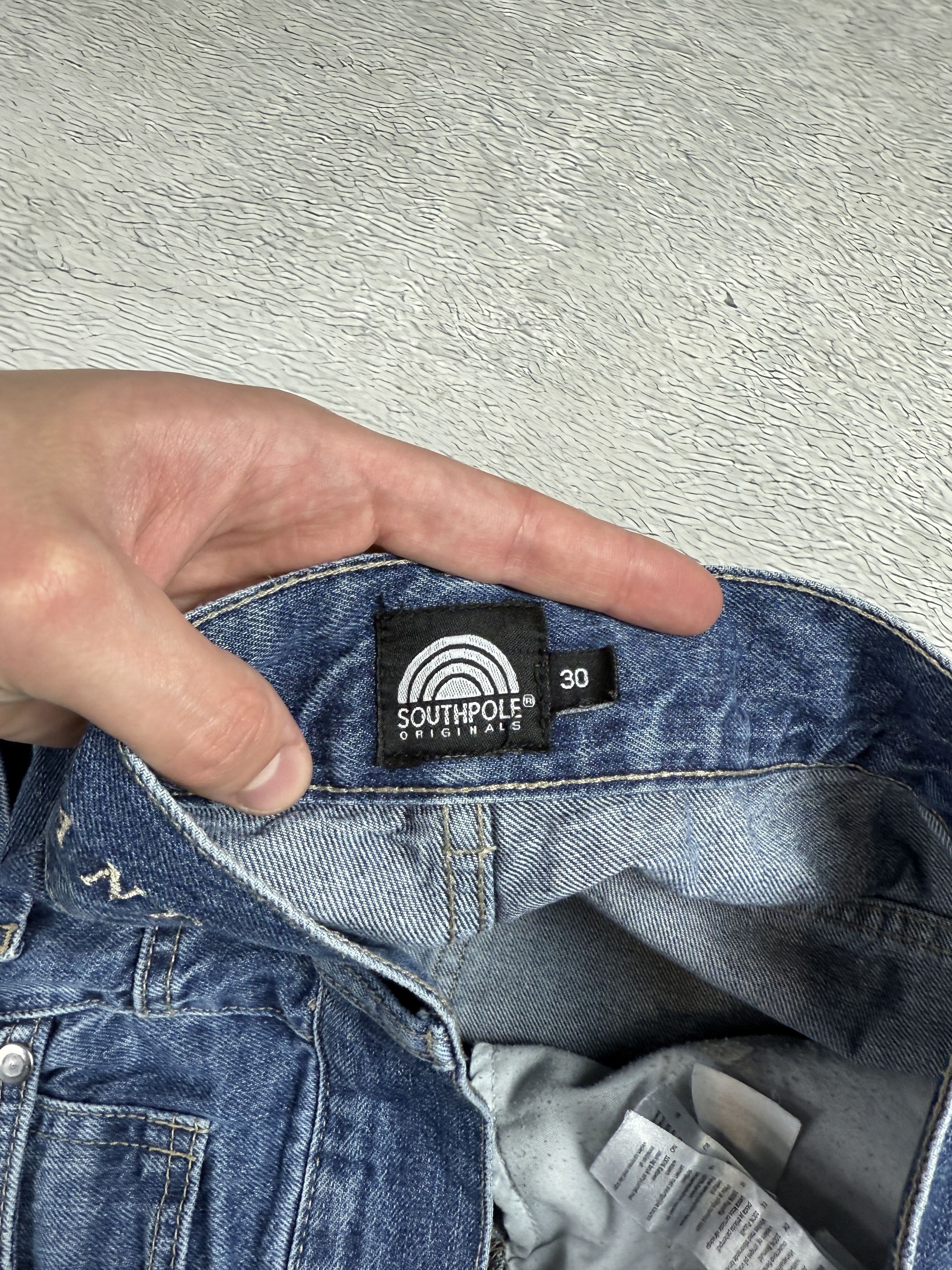 JNCO × Japanese Brand × Southpole Southpole Vintage Jeans Straight Baggy Back Logo Streetwear Size US 30 / EU 46 - 6 Thumbnail