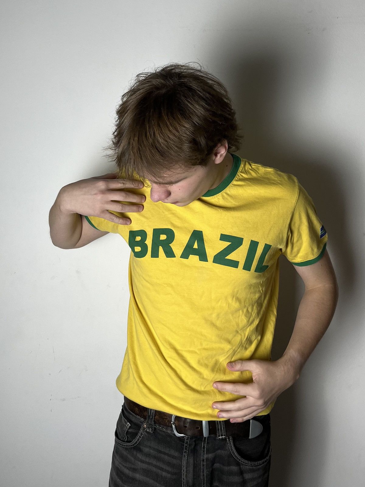 Hysteric Glamour 🔥00’S HYSTERIC GLAMOUR VIBE BRAZIL T SHIRT TEE NIKE TYPE Size US M / EU 48-50 / 2 - 6 Thumbnail