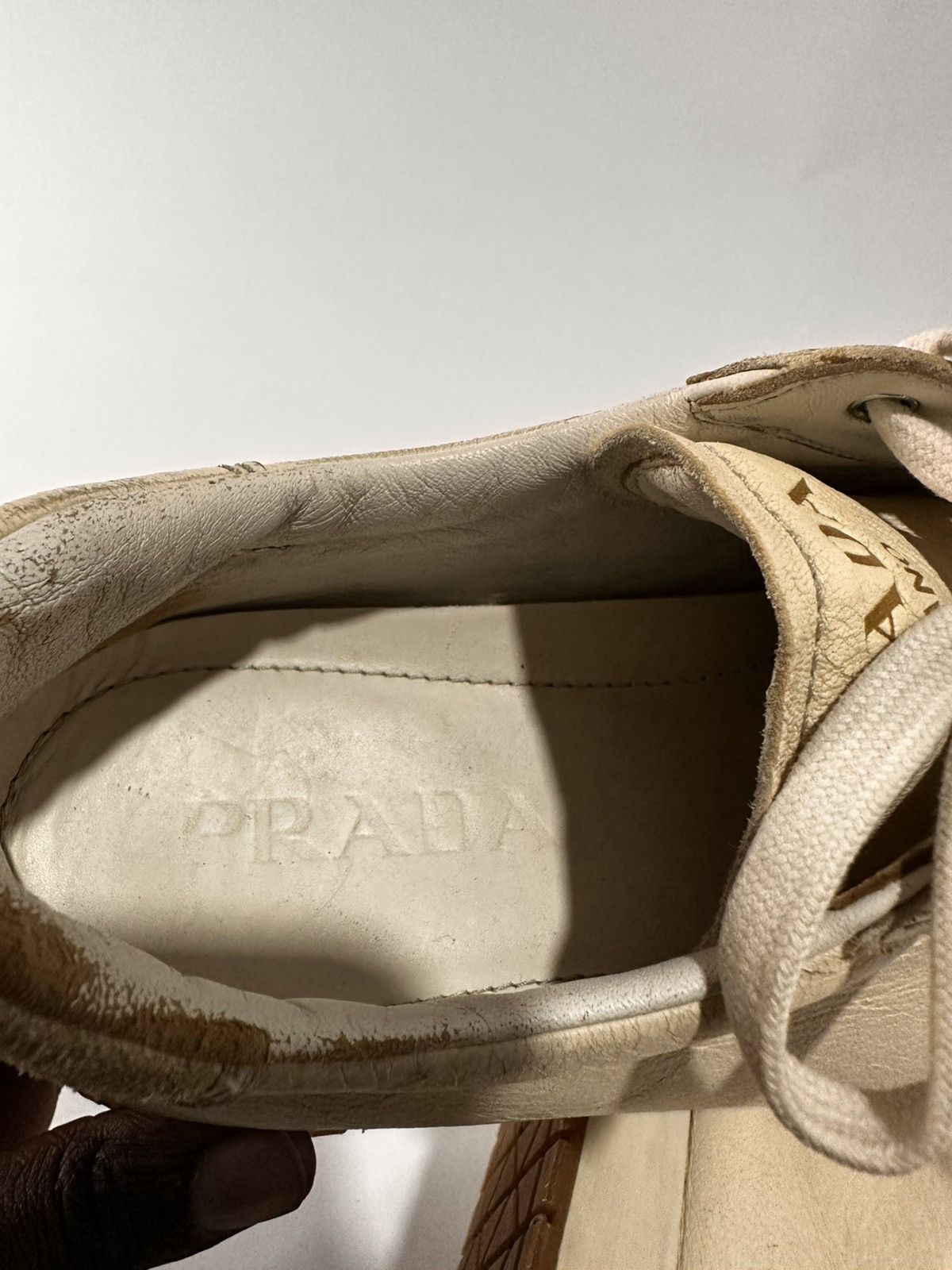 Prada Prada Milano Triangle Logo Low Top Sneakers. Size US 9.5 / EU 42-43 - 12 Thumbnail