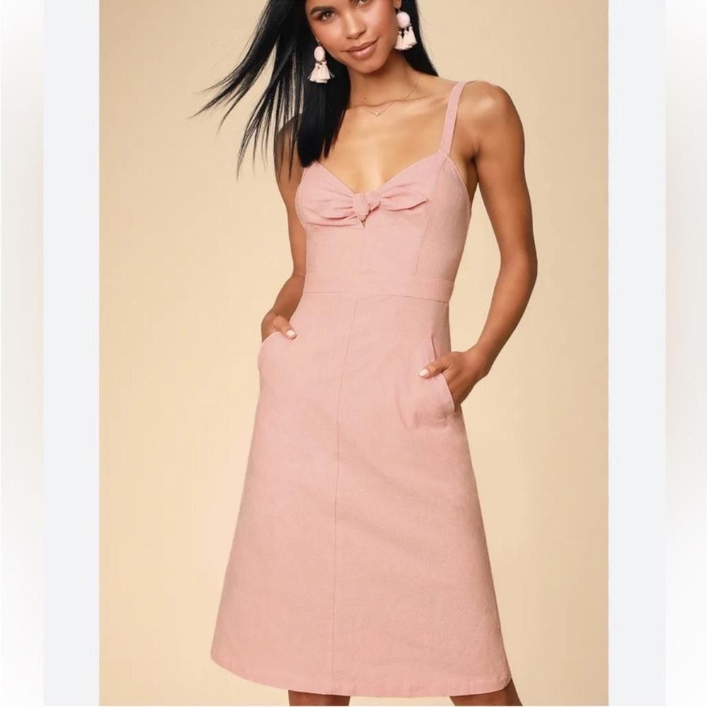 Lulus Lulus Ain't No Other Coral Chambray Dress XL Size XL / US 12-14 / IT 48-50 - 10 Thumbnail