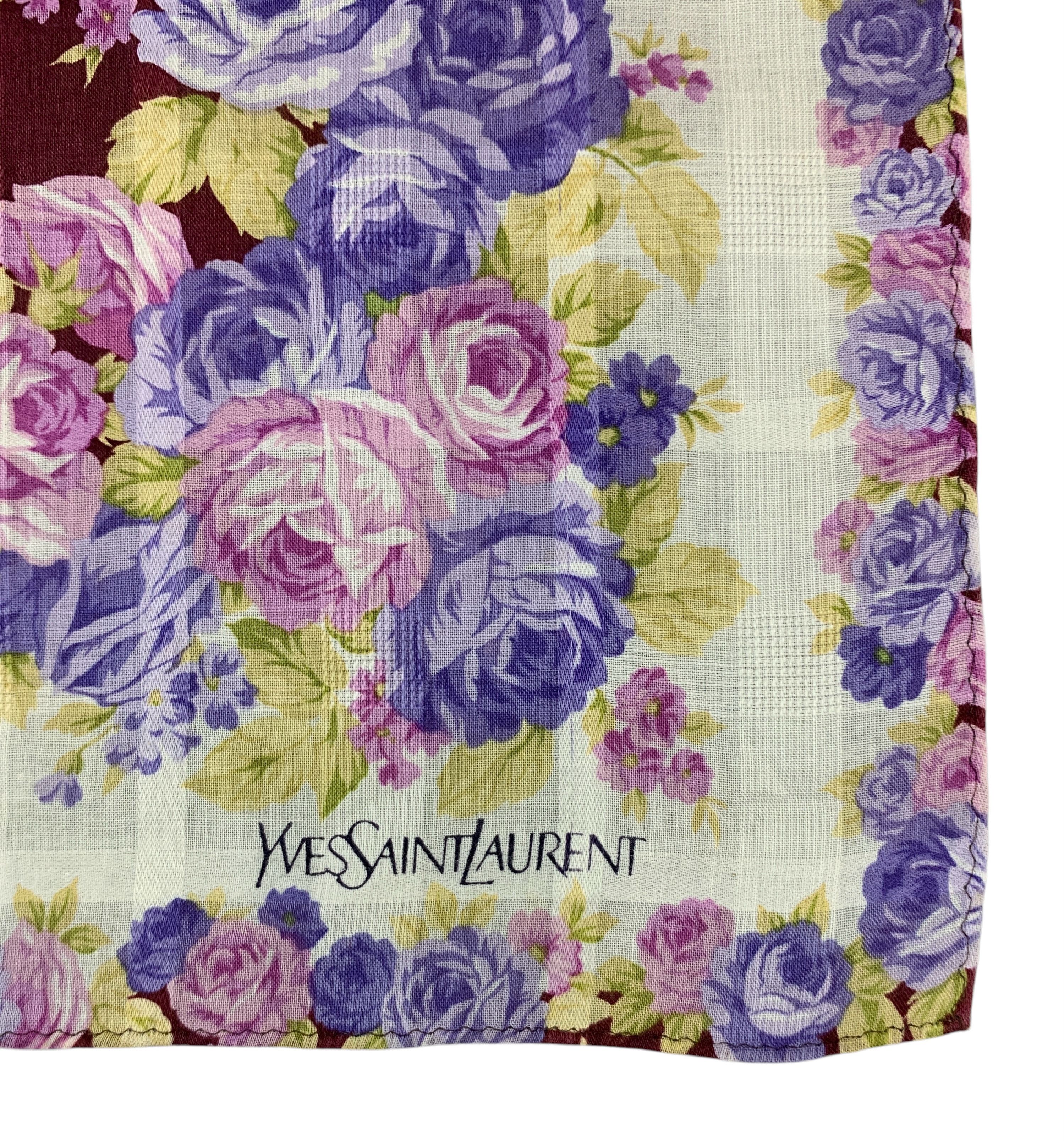 Vintage × Yves Saint Laurent Vintage Yves Saint Laurent Neckerchief/Handkerchief - HKA927 Size ONE SIZE - 9 Thumbnail