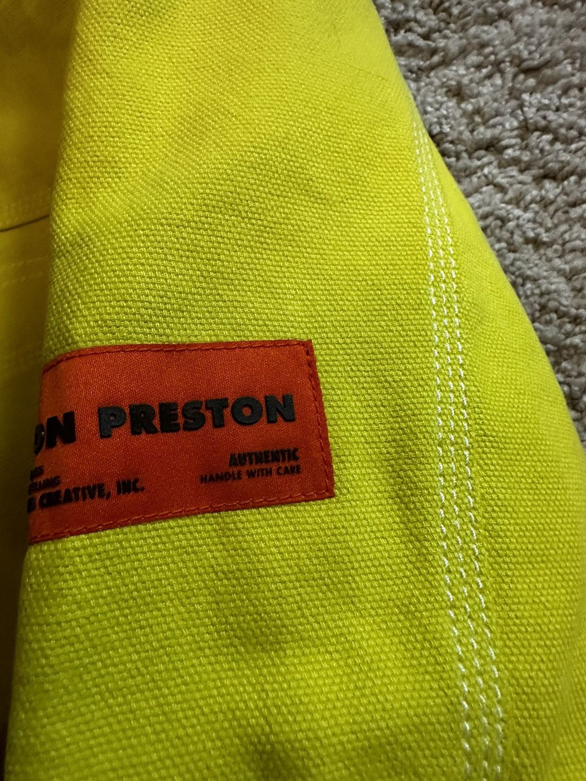Heron Preston Heron Preston Utility Work Jacket Yellow Size XS Brand New Size US XS / EU 42 / 0 - 18 Thumbnail