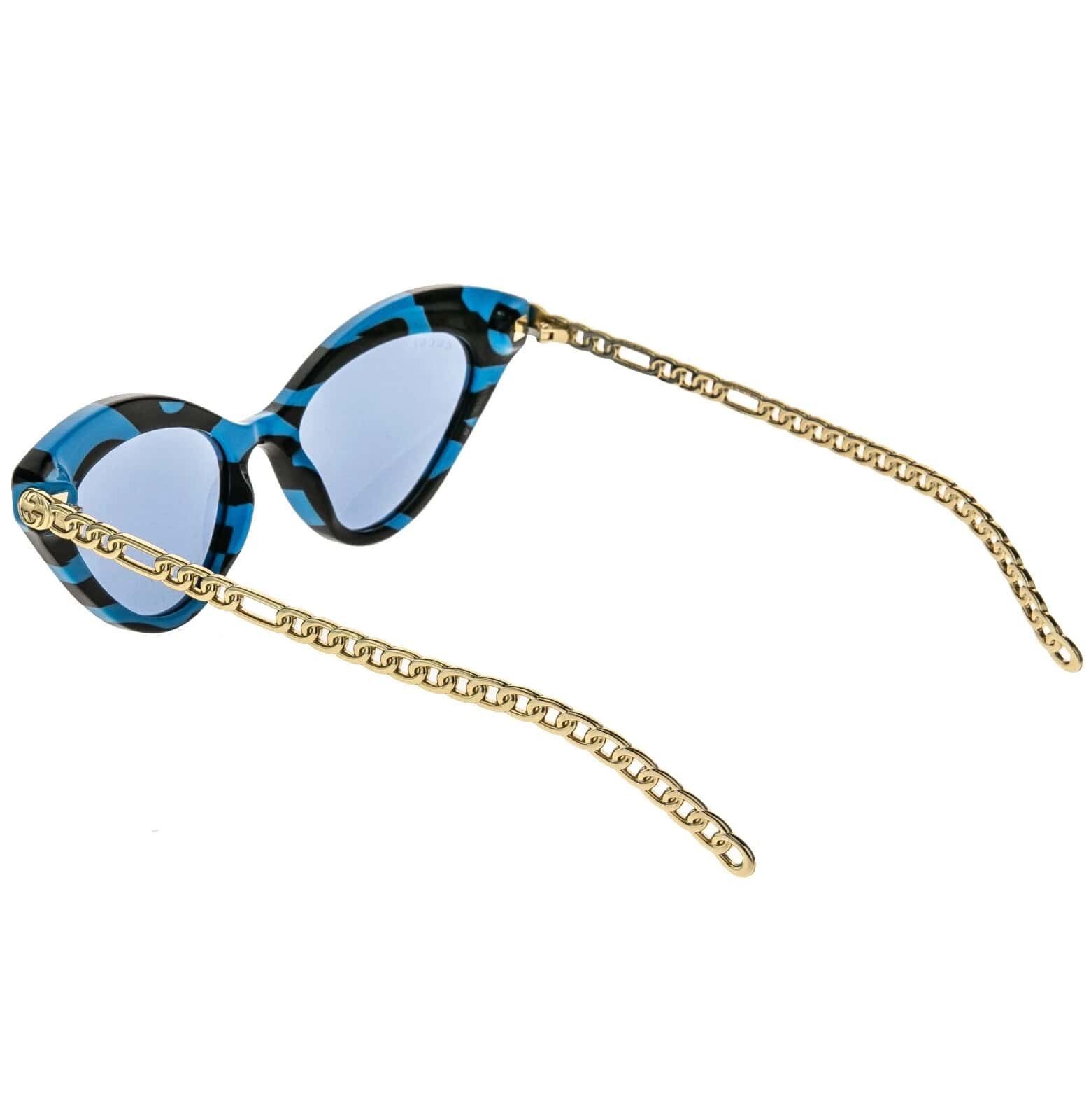 Gucci GUCCI GG0978S CHAIN 0978 Gold Black Blue Heart Charm 005 Size ONE SIZE - 9 Thumbnail