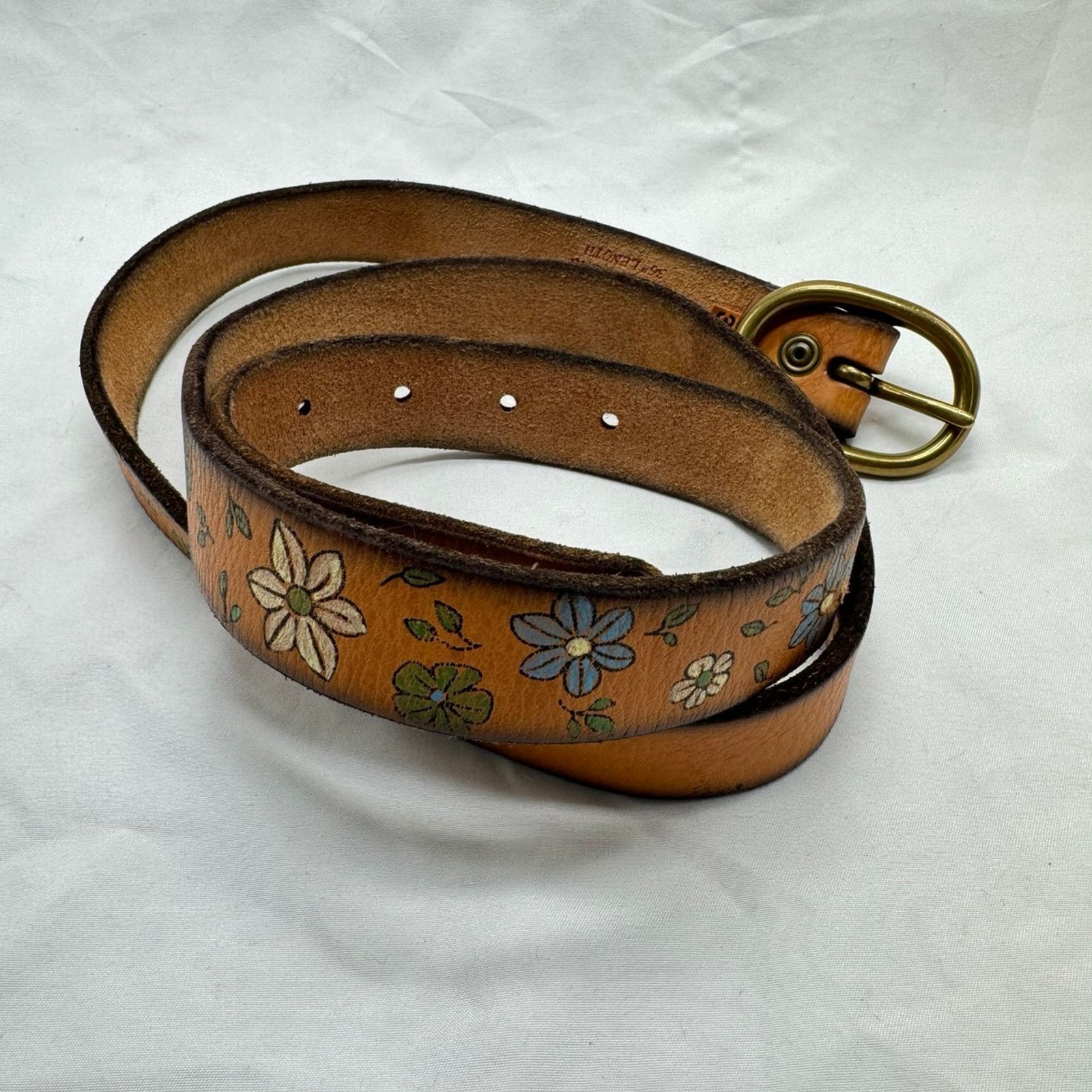 Lucky Brand VTG Lucky brand hand painted belt Size ONE SIZE - 5 Thumbnail