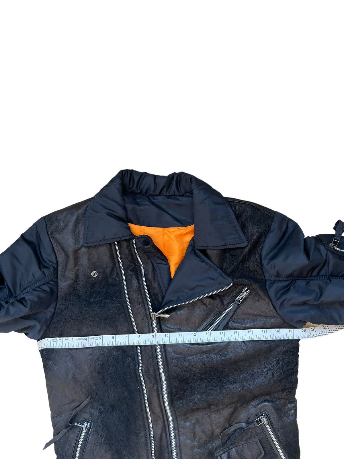 14th Addiction 14th Addiction Distress Sheep skin Hybrid Leather Jacket Size US M / EU 48-50 / 2 - 3 Thumbnail