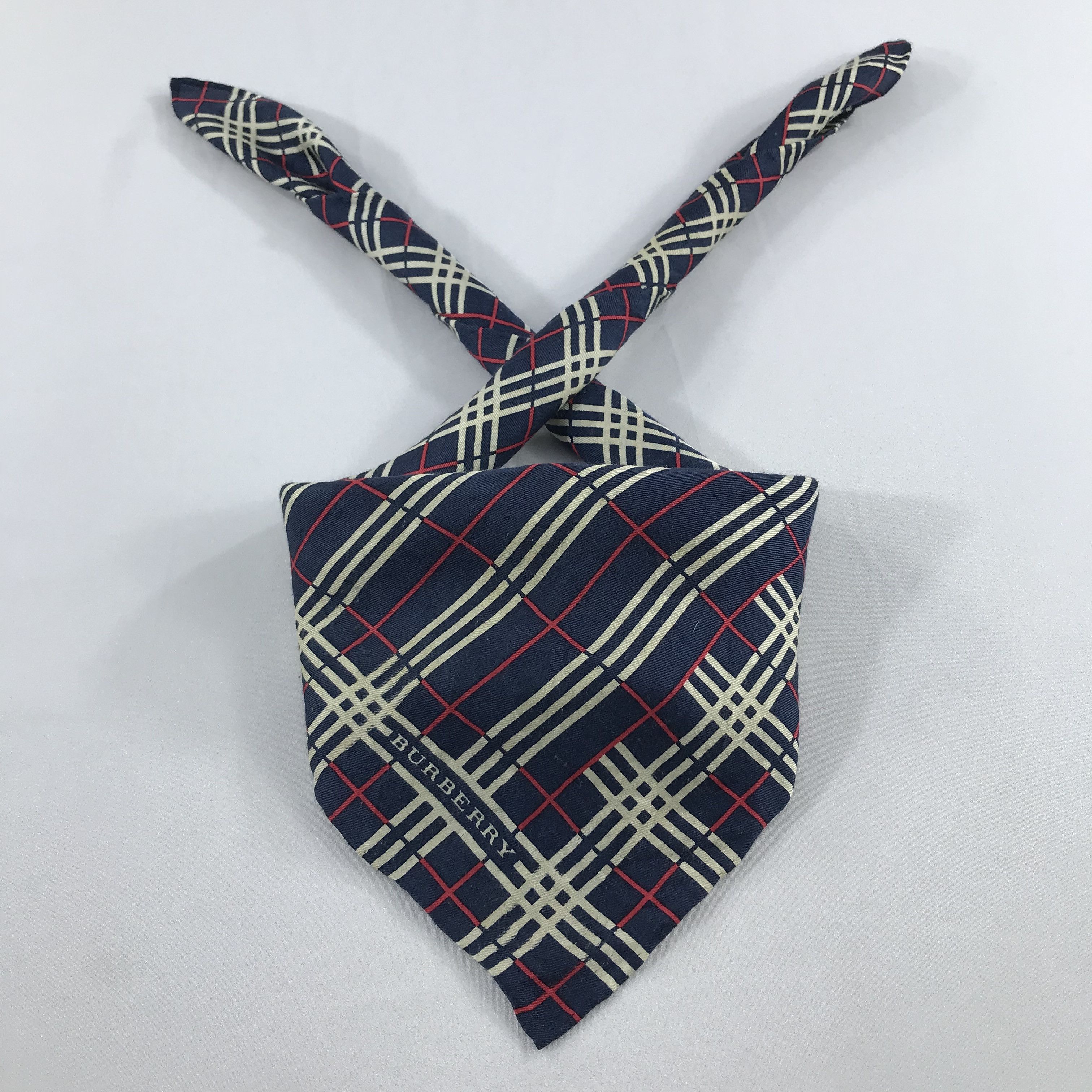 Burberry × Vintage Burberry Bandana / Handkerchief / Neckerchief - S2091 Size ONE SIZE - 3 Thumbnail