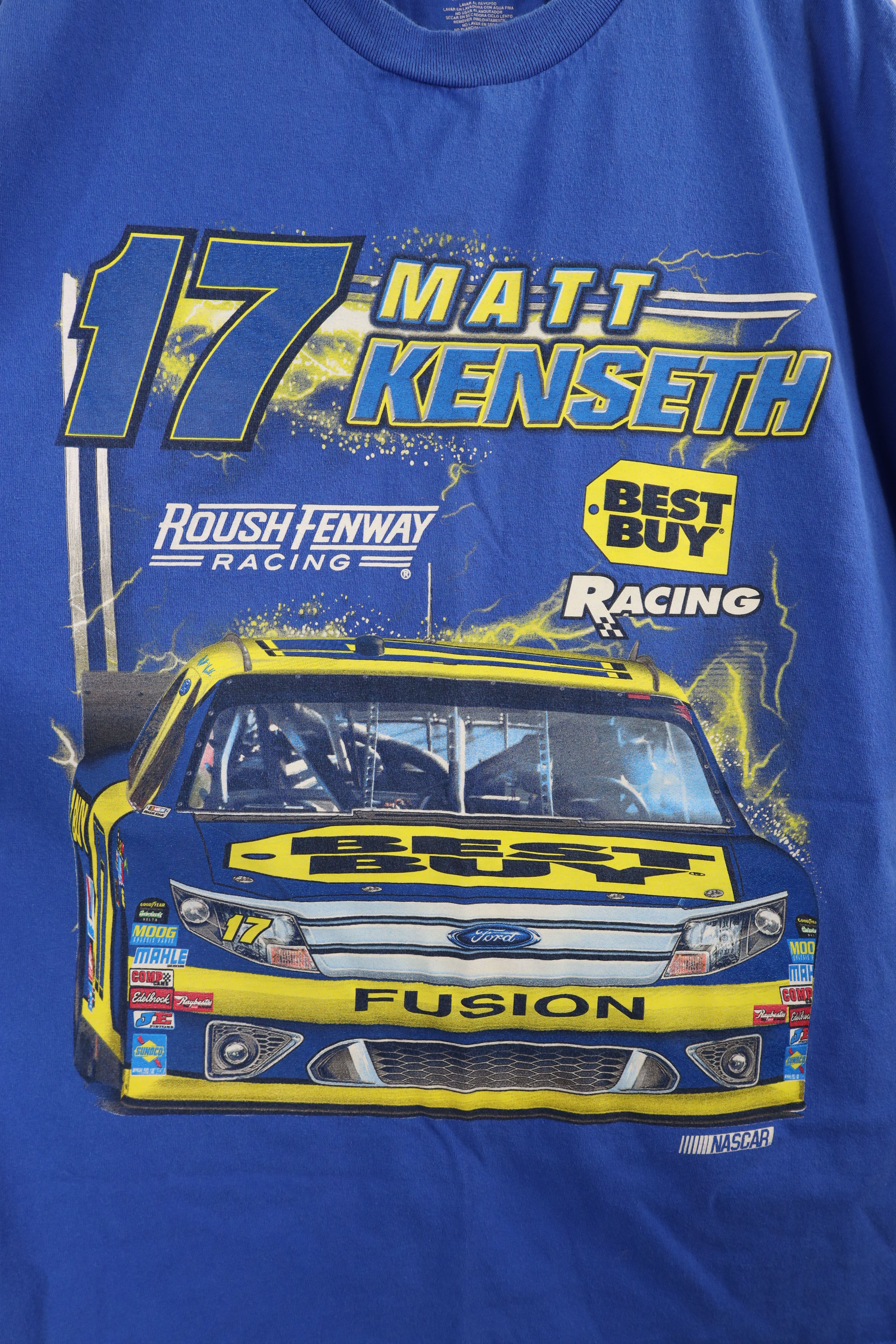 Vintage Vintage NASCAR Roush Fenway Racing Matt Kenseth T-Shirt Blue Size US XXL / EU 58 / 5 - 4 Thumbnail