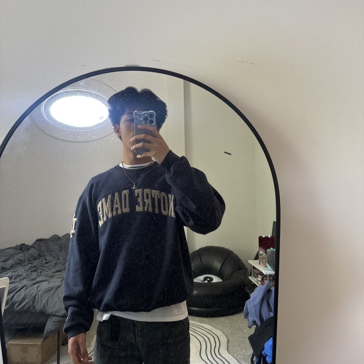Vintage Vintage 90s Notre Dame Sweatshirt Size US L / EU 52-54 / 3 - 5 Thumbnail