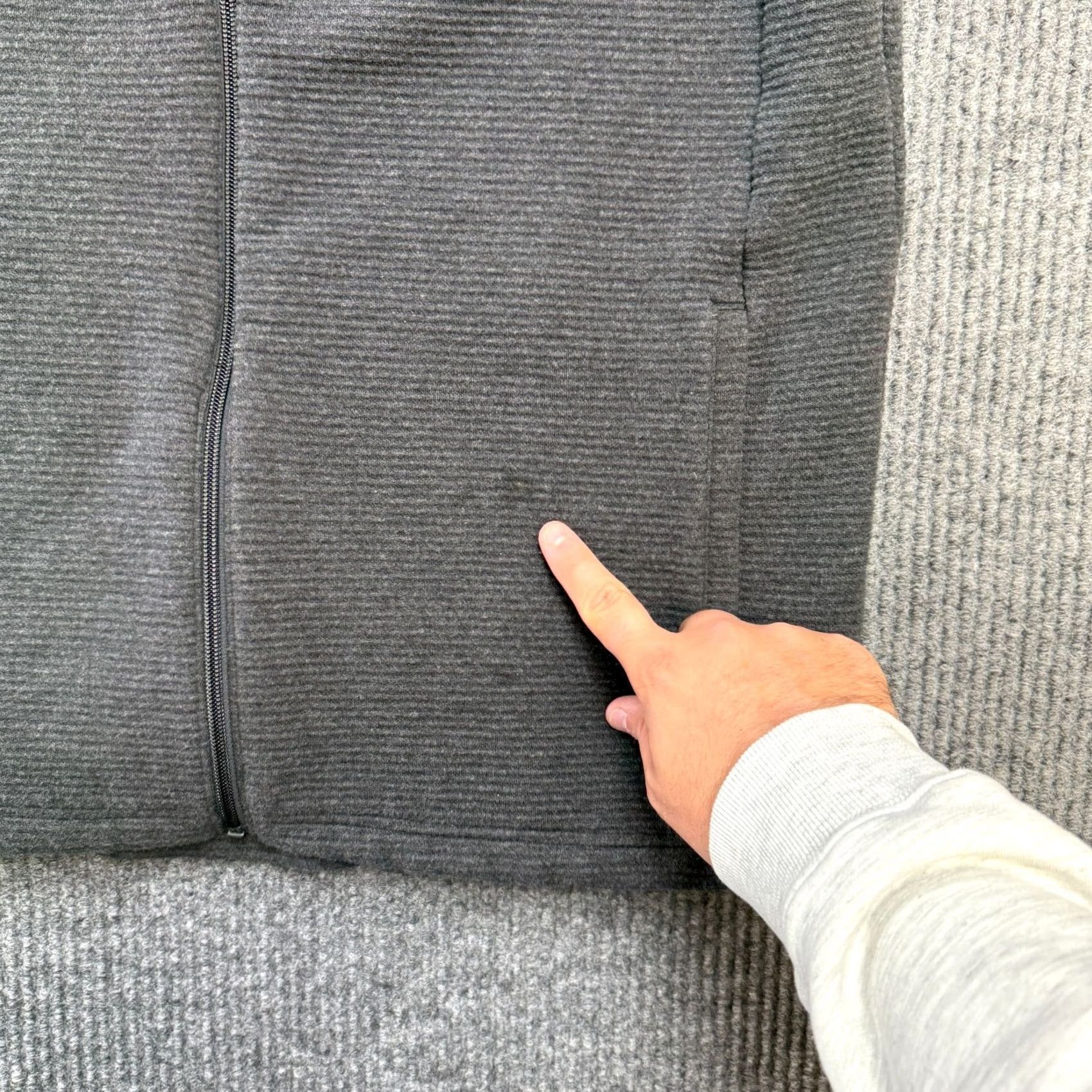 Vintage LL Bean Vest Men Medium Gray Lakewashed Double Knit Ribbed Zip Up Sweater Casual Size US M / EU 48-50 / 2 - 3 Thumbnail