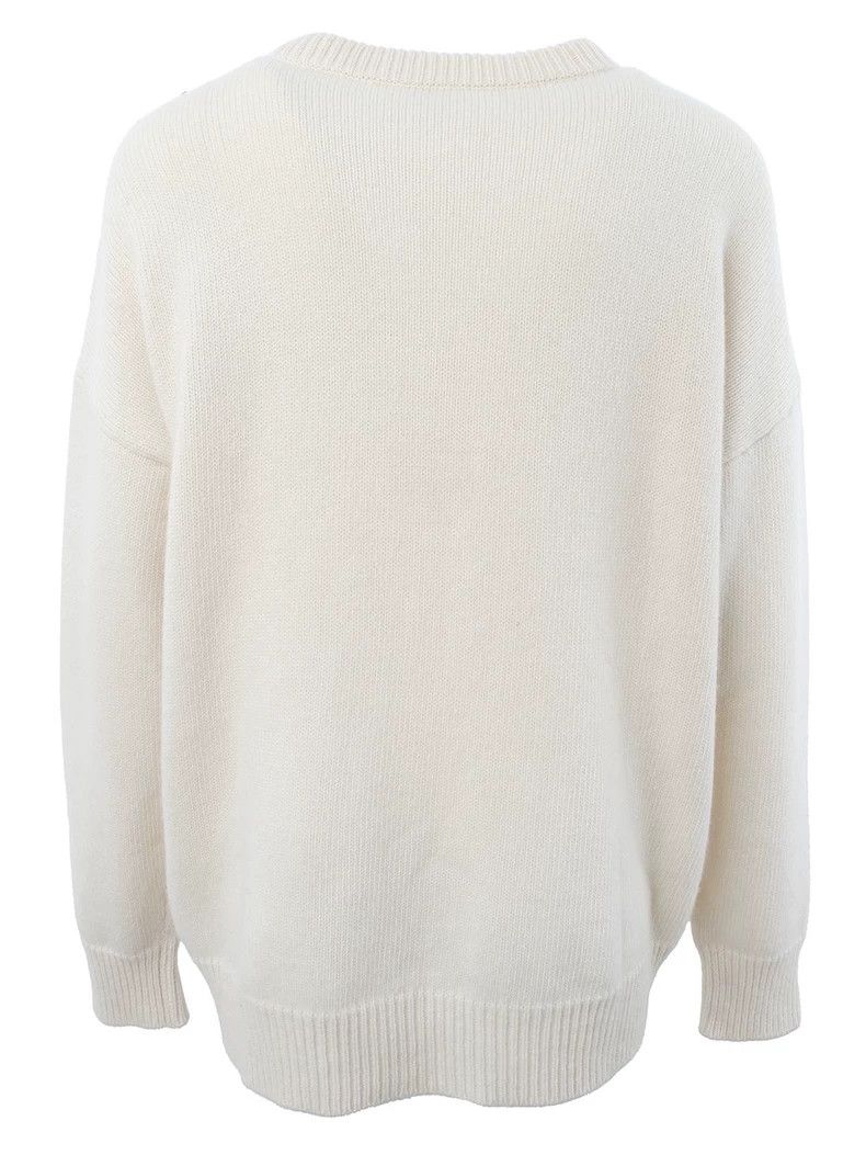 Loewe LOEWE White sweater in beige Size M / US 6-8 / IT 42-44 - 3 Thumbnail