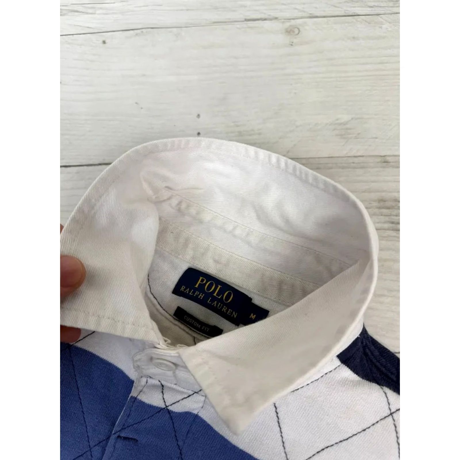 Polo Ralph Lauren VINTAGE Polo Ralph Lauren Rugby Shirt Striped Polo Shirt Long Sleeve Men M Blue Size US M / EU 48-50 / 2 - 6 Thumbnail
