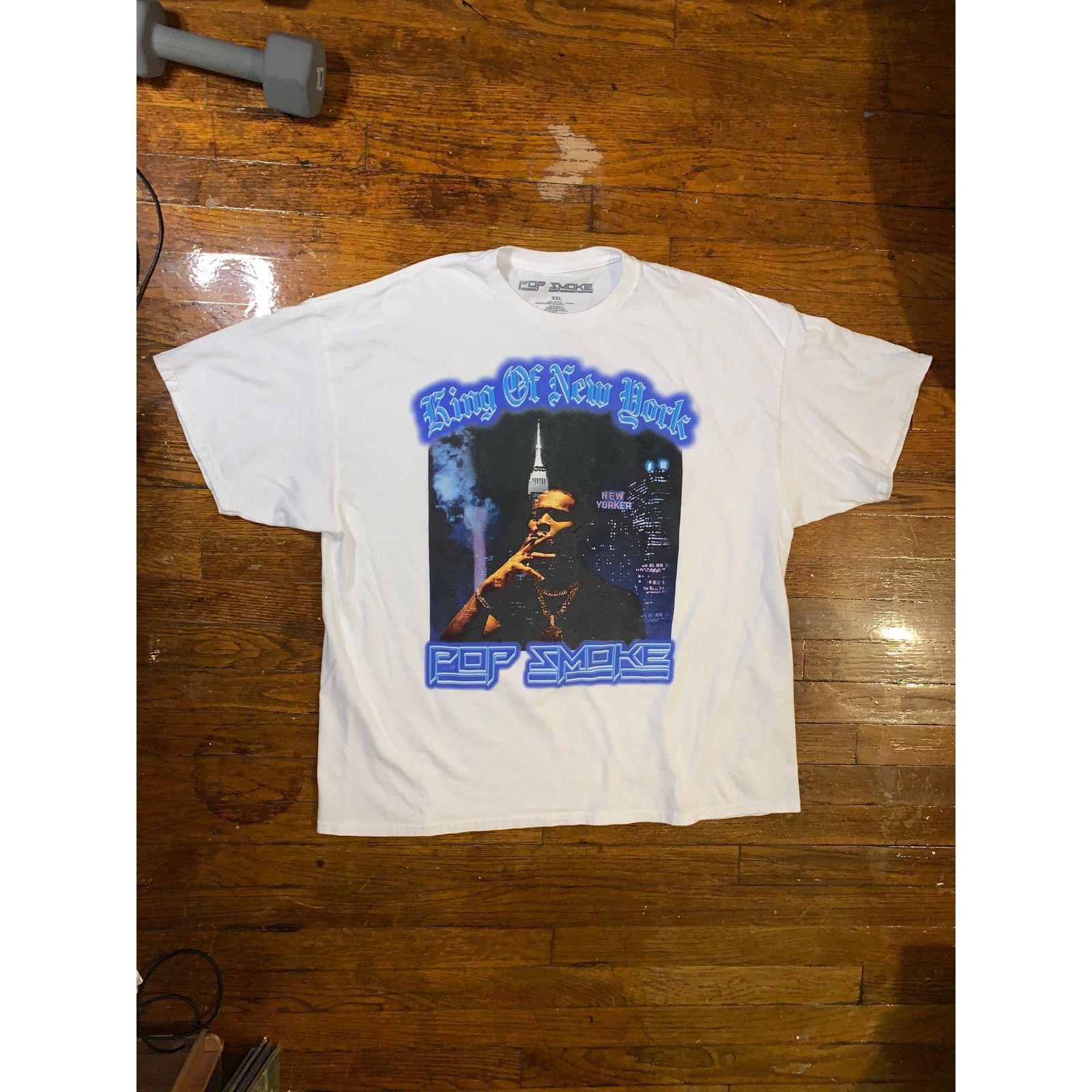 Rap Tees Pop Smoke King of New York T Shirt White XXL Rap Tee Graphic Size US XXL / EU 58 / 5 - 2 Thumbnail