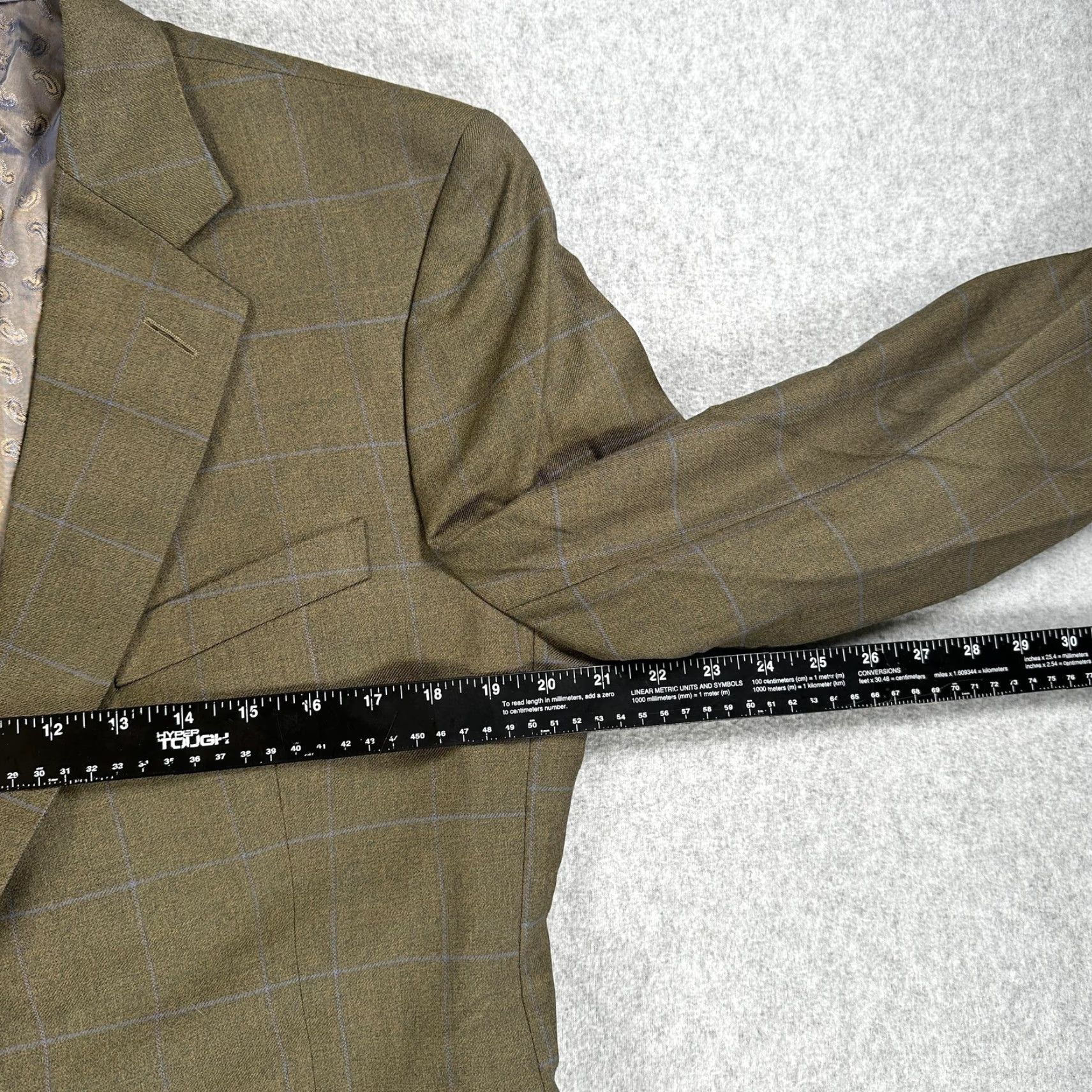 Vintage Cad & The Dandy Sport Coat Mens 40 Green Plaid Tweed Notch Lapel One-Button Front Jacket Coat Regular Tailored Size US XXS / EU 40 - 4 Thumbnail