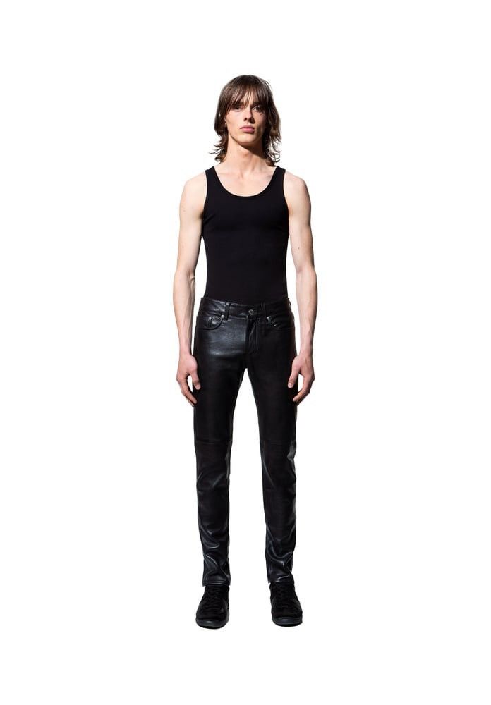 image of Blk Dnm Leather Pant 25 Black, Men's (Size 32)