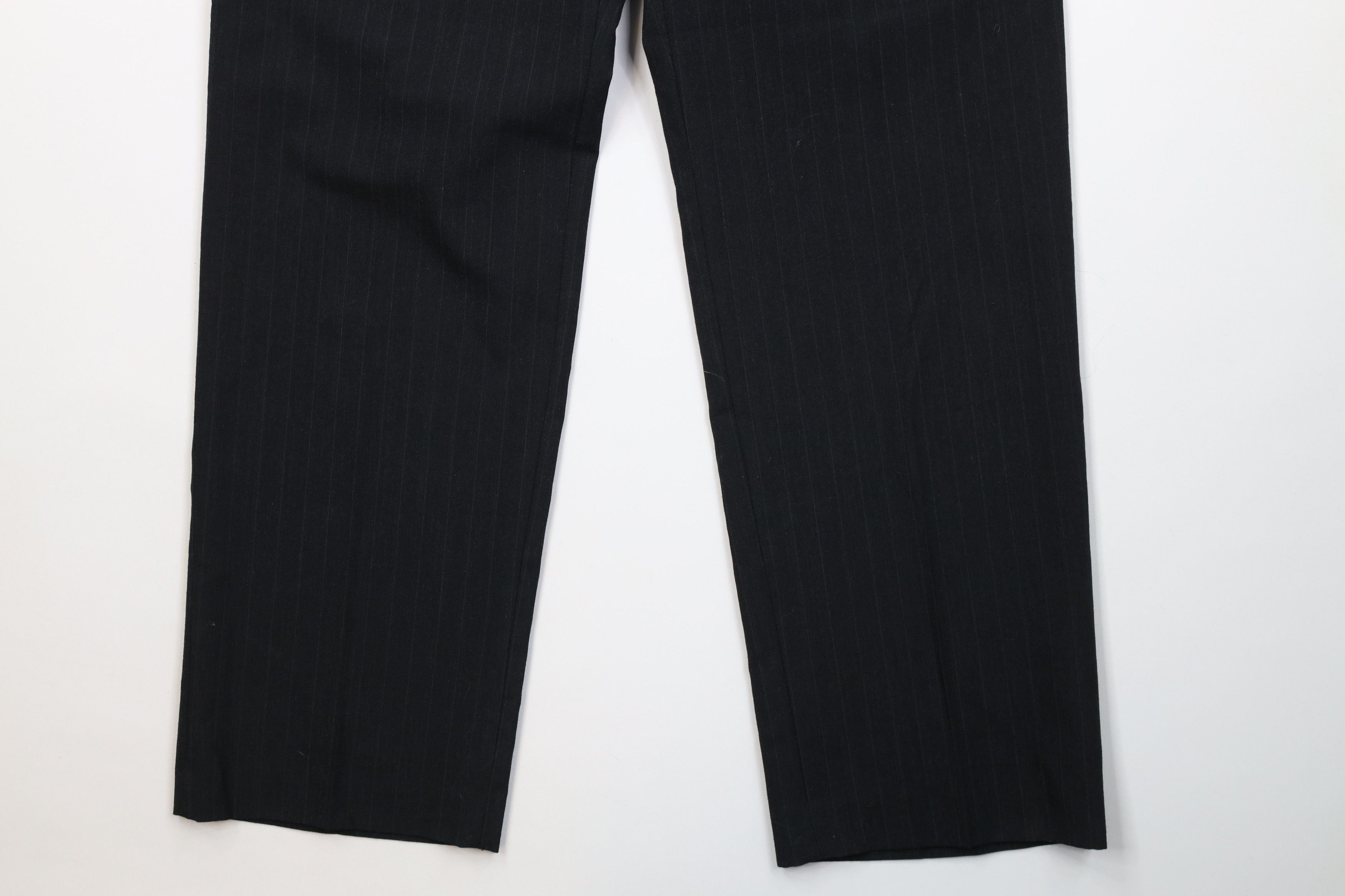 Vintage Vintage 90s Streetwear Knit Pinstriped Wide Leg Chino Pants Size US 32 / EU 48 - 5 Thumbnail