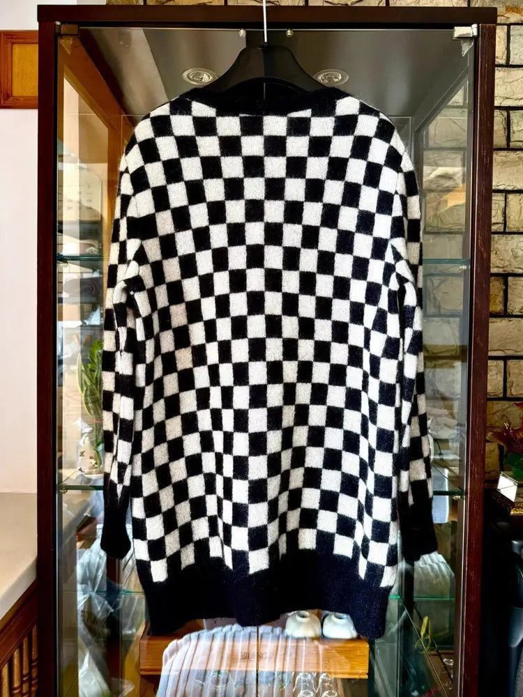 Saint Laurent Paris Saint Laurent Paris by Hedi 15AW Check Board Cardigan-2507 Size US XS / EU 42 / 0 - 3 Thumbnail
