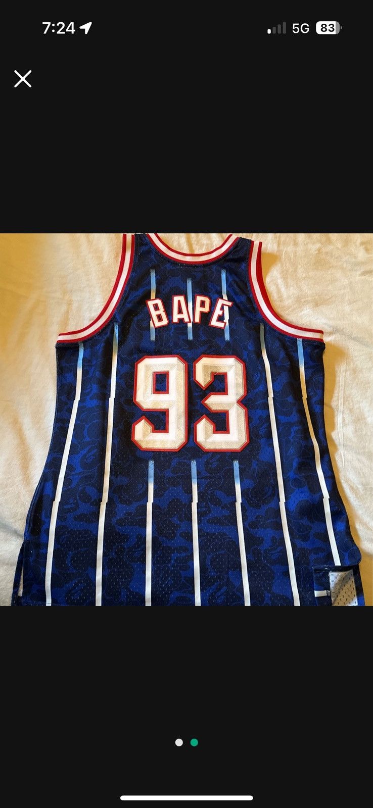 Bape Mitchell Ness Bape x Mitchell Ness Houston Rockets Swingman Jersey Grailed