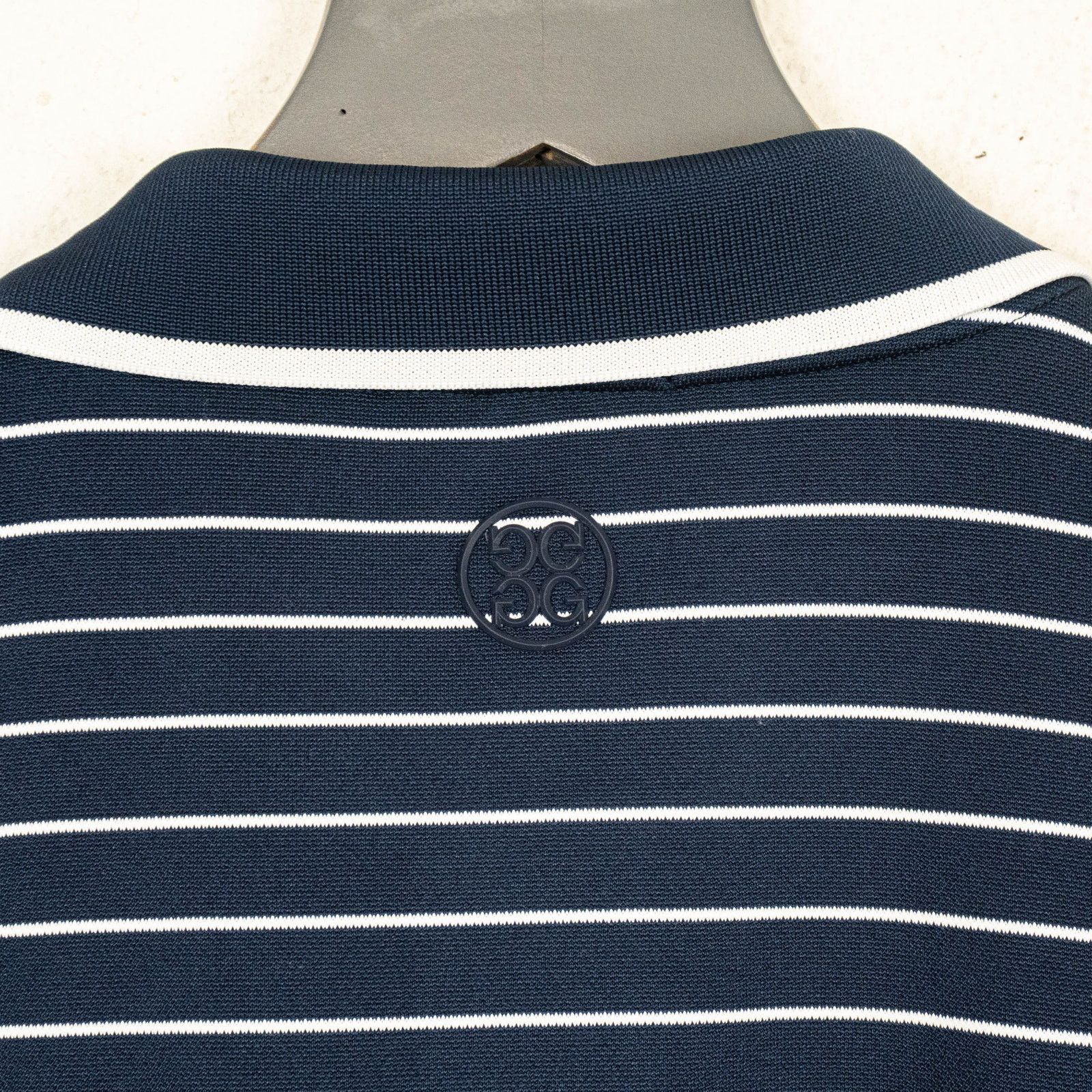 G/FORE G/FORE Golf Tech Pique Polo Navy Fine Line banded sleeve XL Size US XL / EU 56 / 4 - 6 Thumbnail