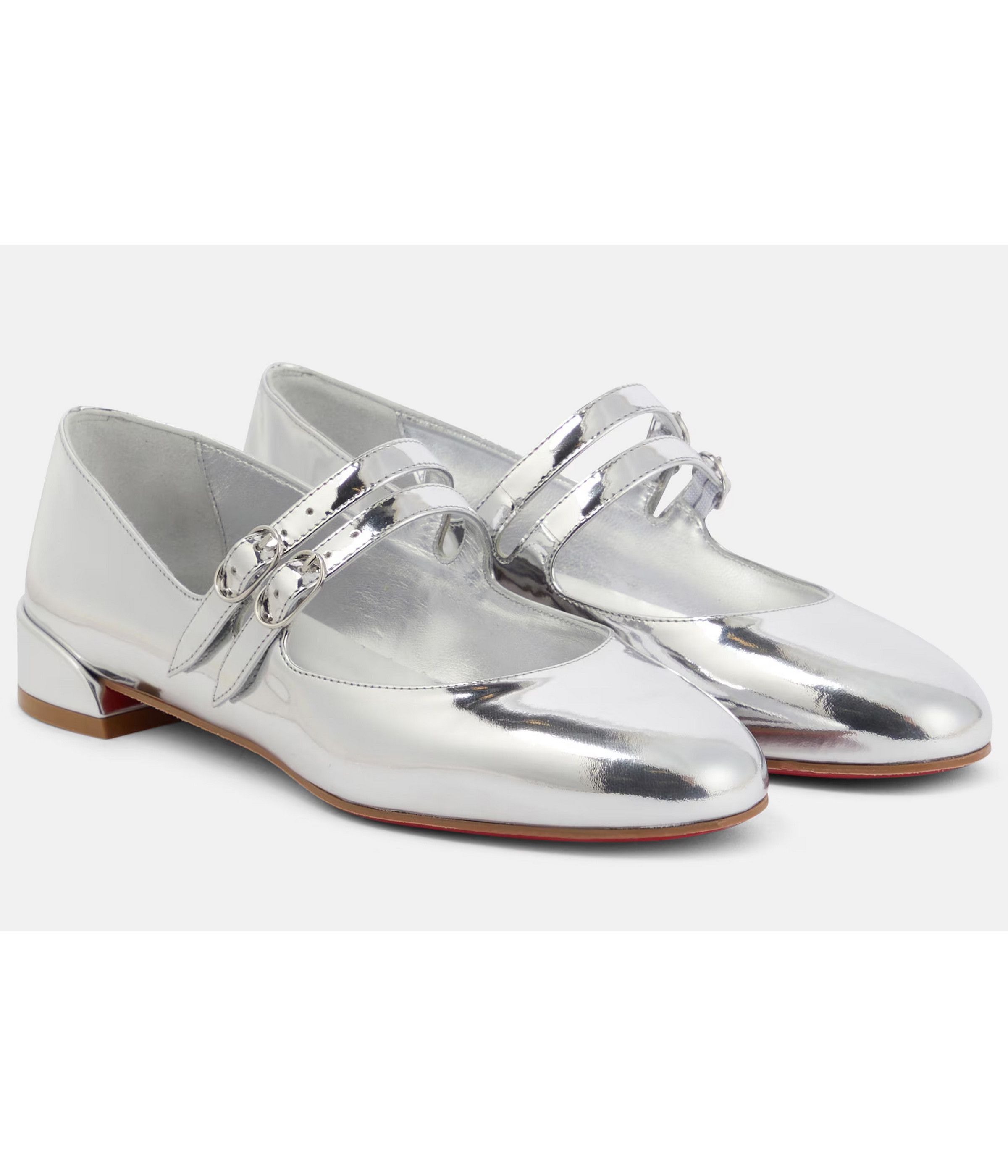 Christian Louboutin CHRISTIAN LOUBOUTIN Sweet Jane metallic ballet flats Size US 11 / IT 41 - 1 Thumbnail