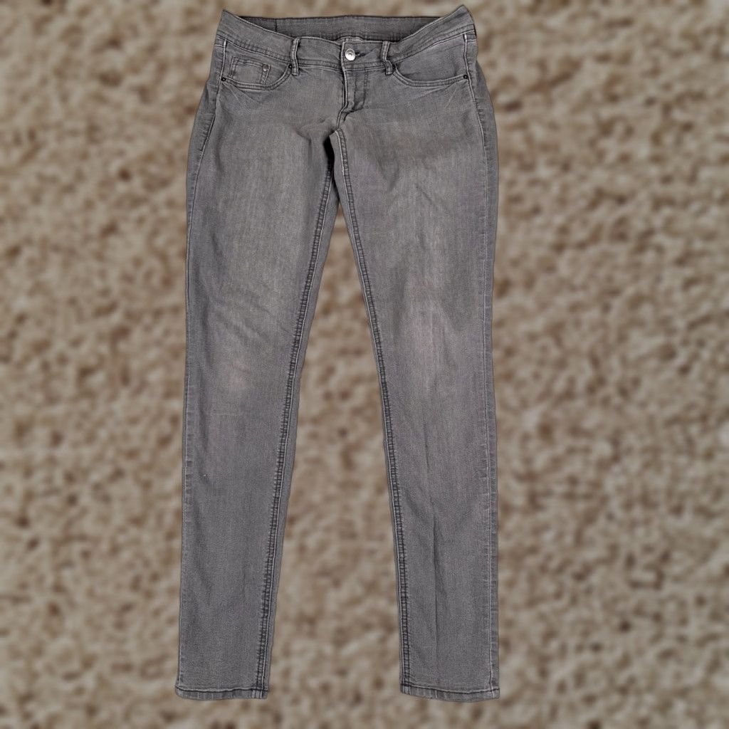 Denime &Denim Womens Jeans 29 Gray Super Skinny Low Waist Cotton 30x34 Size 29" - 1 Thumbnail