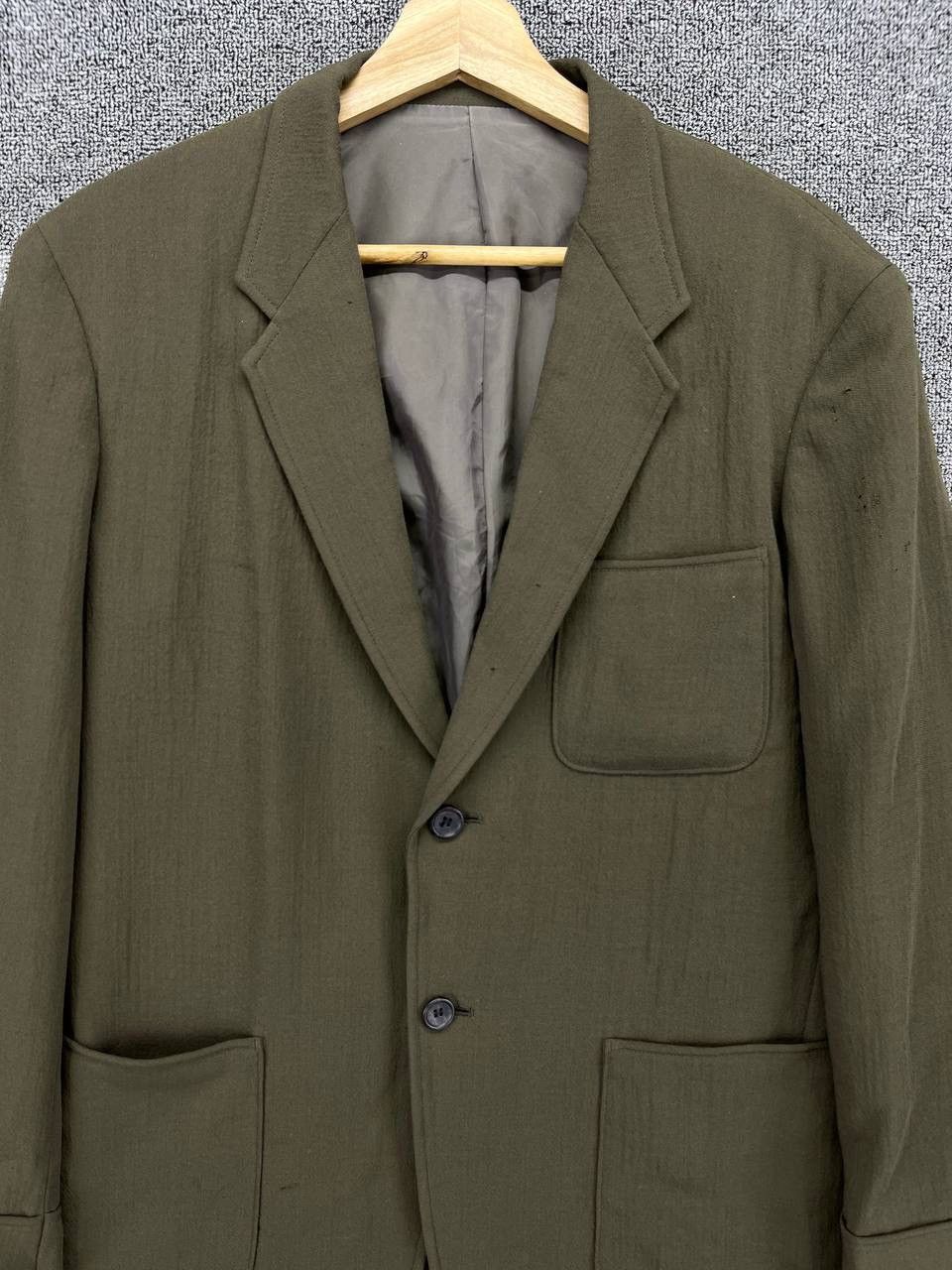 Yohji Yamamoto Vintage Yohji Yamamoto Trashed Wool Blazer Coats Jacket Size US M / EU 48-50 / 2 - 9 Thumbnail