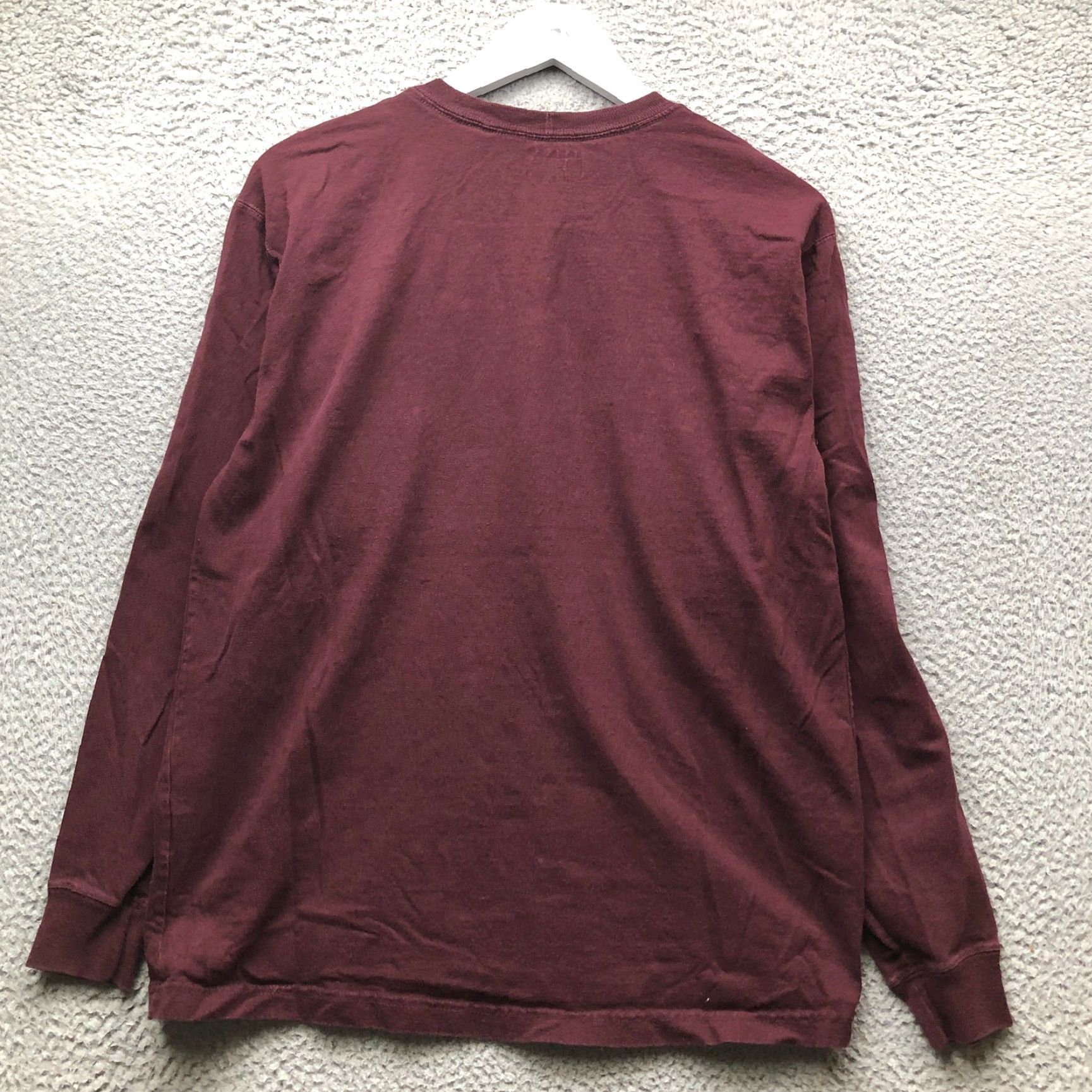 Carhartt Carhartt T-Shirt Men Small Long Sleeve Crew Neck Maroon 105422 PRT Logo Work Outdoor Cotton Regular Fit Shirt Size US S / EU 44-46 / 1 - 6 Thumbnail
