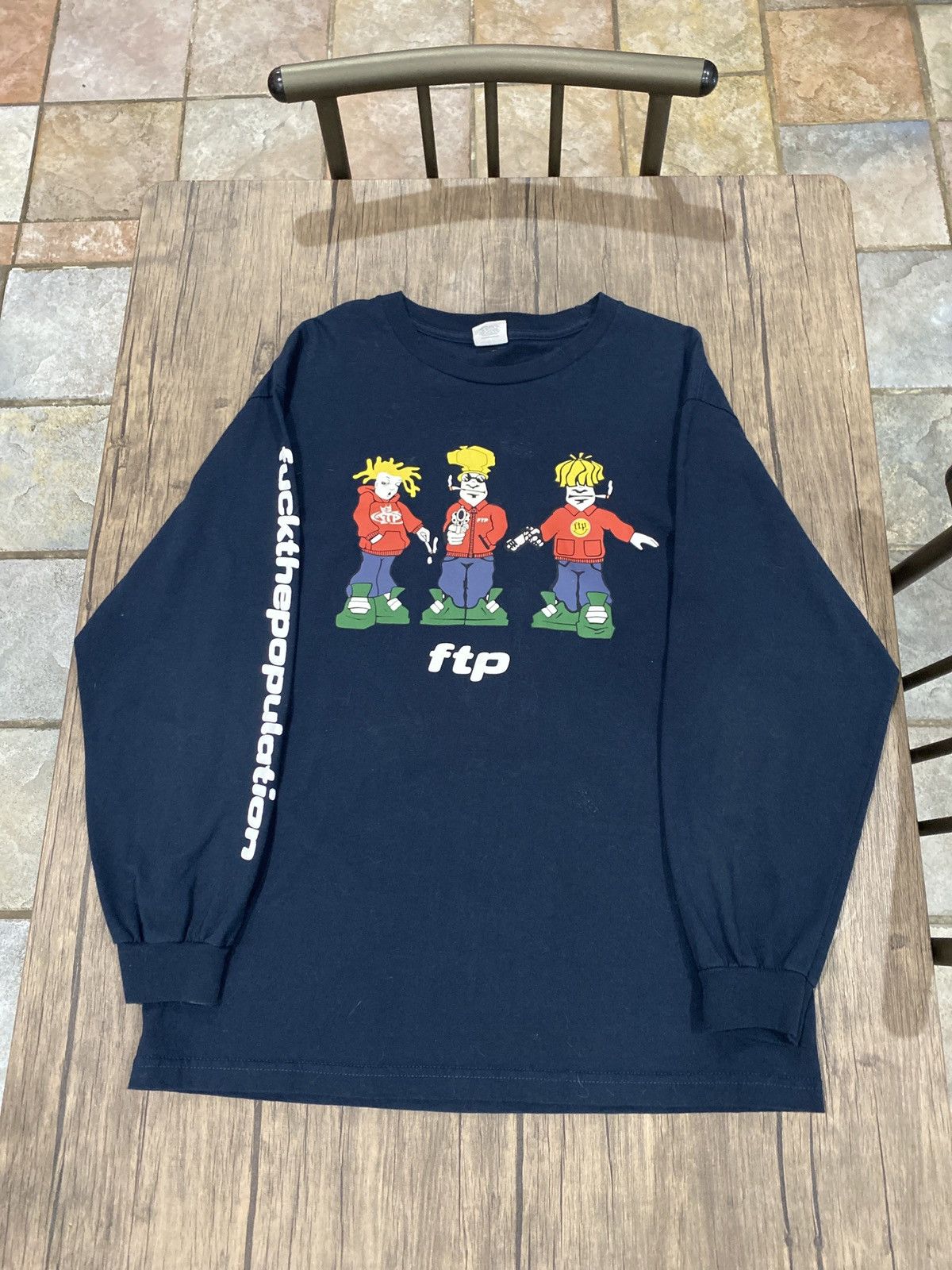 Fuck The Population FTP Spliffy Long Sleeve Shirt Size US L / EU 52-54 / 3 - 1 Thumbnail