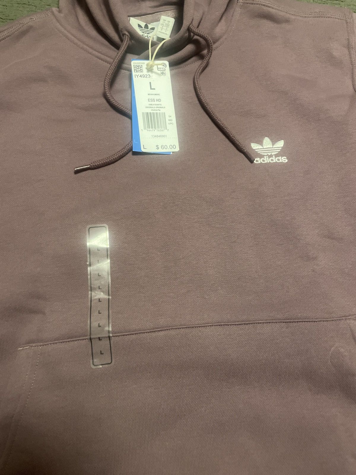 Adidas Adidas muave trefoil essentials hoodie Size US L / EU 52-54 / 3 - 5 Thumbnail