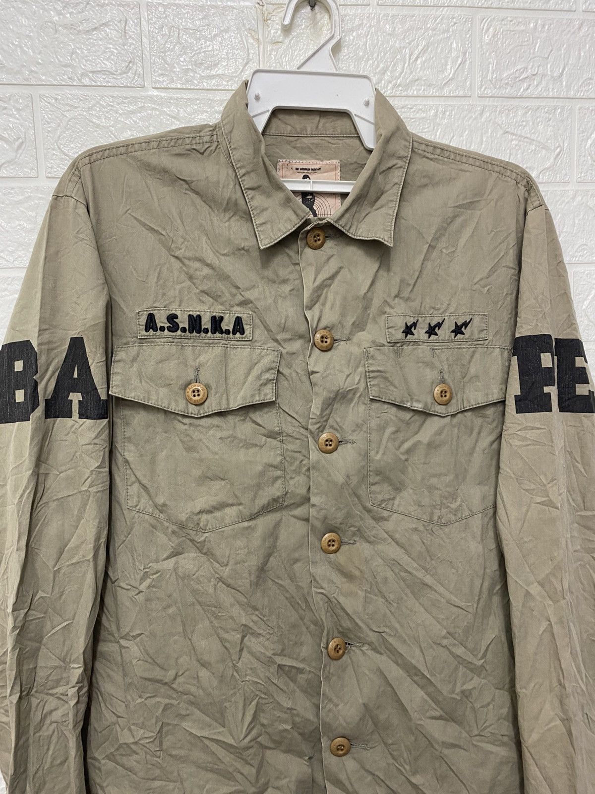 Bape VINTAGE A.S.N.K.A Patch Military Size US M / EU 48-50 / 2 - 2 Thumbnail