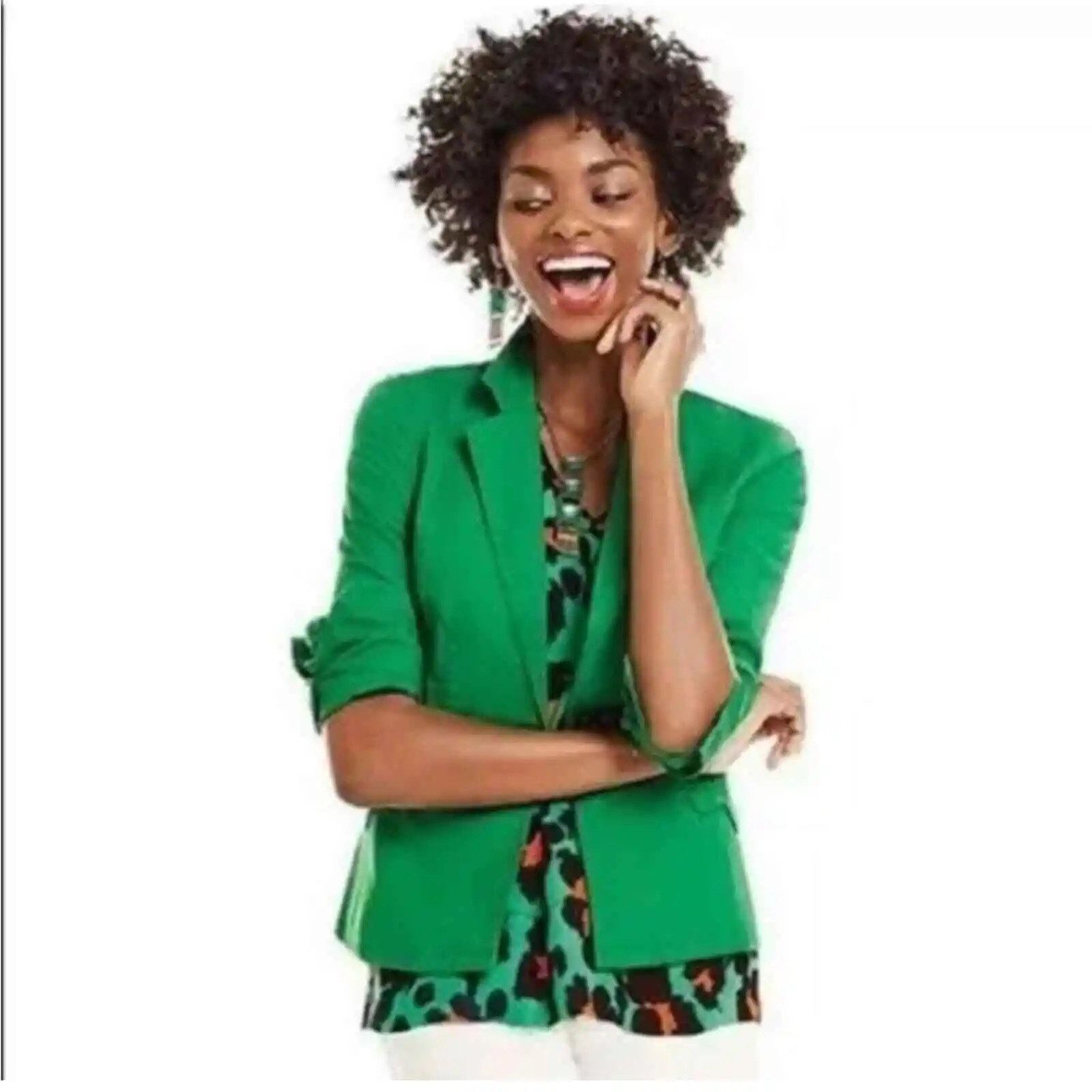 Other CAbi Womens Jacket Sz S Verde Green Single Button Blazer Size S / US 4 / IT 40 - 1 Thumbnail