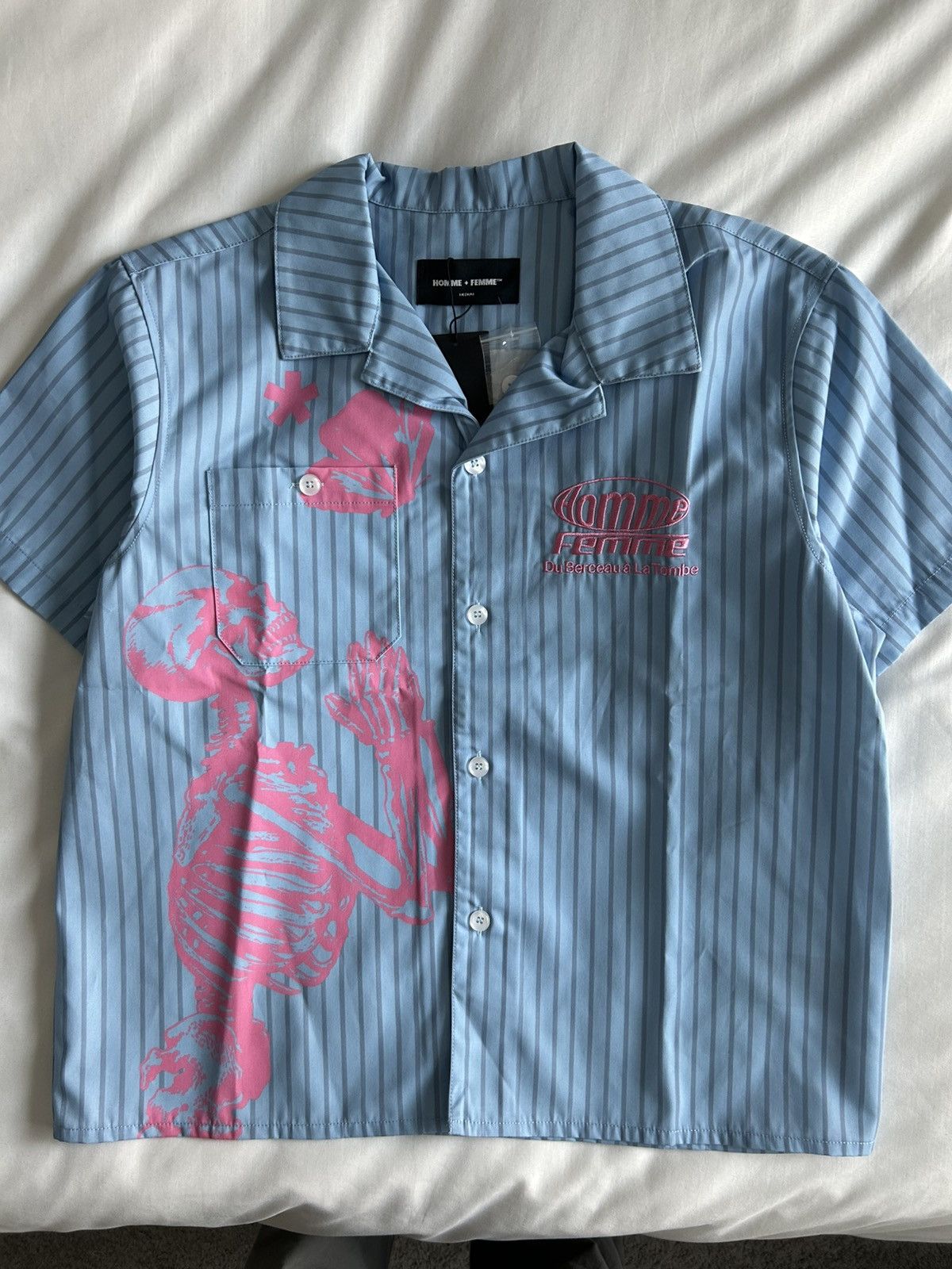 Homme + Femme La Homme Femme Skeleton Button Down Blue Size US M / EU 48-50 / 2 - 2 Thumbnail