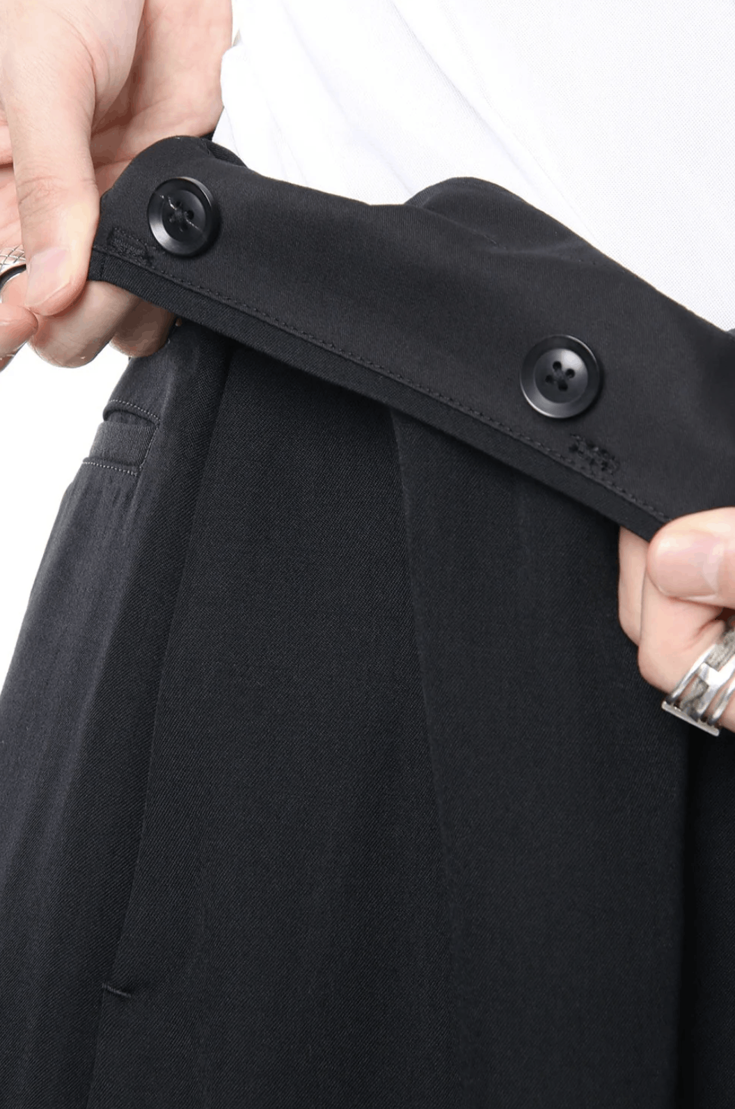 Yohji Yamamoto Yohji Yamamoto Pour Homme W/GABARDINE Flare Wide Pants Black Size US 28 / EU 44 - 9 Thumbnail