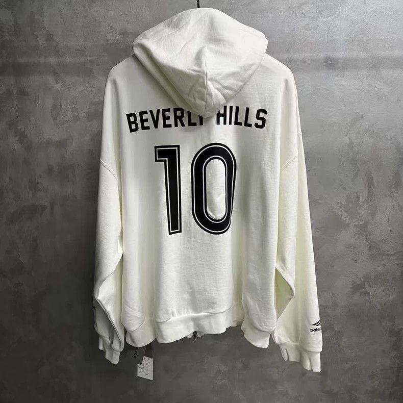 Balenciaga Balenciaga Letter number print hooded zip-up long sleeve s Size US XL / EU 56 / 4 - 2 Thumbnail