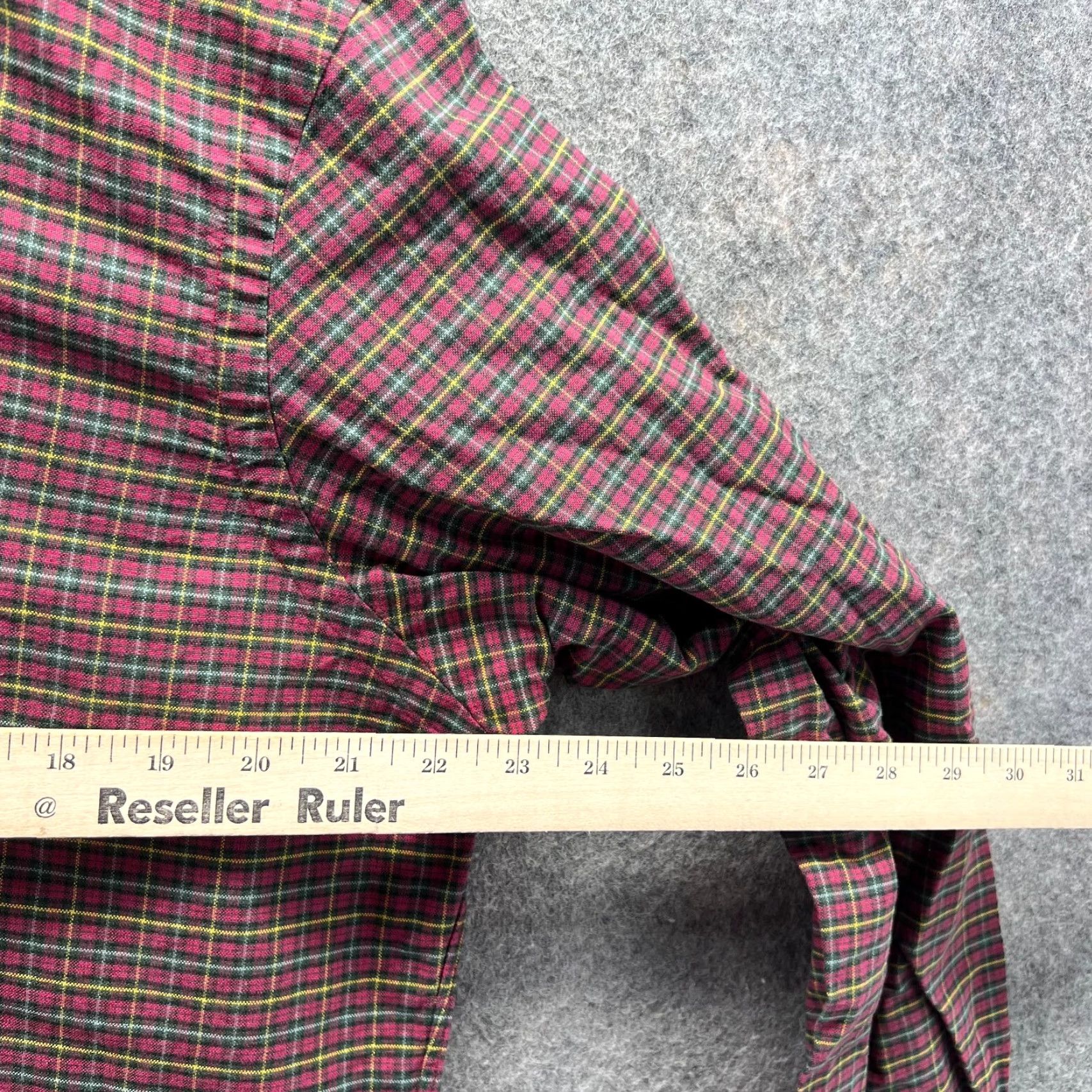 Polo Ralph Lauren VINTAGE Polo Ralph Lauren Shirt Men Large Adult Red Yellow Plaid Pony Button-Down Long Sleeve 46 in Chest Size US L / EU 52-54 / 3 - 5 Thumbnail