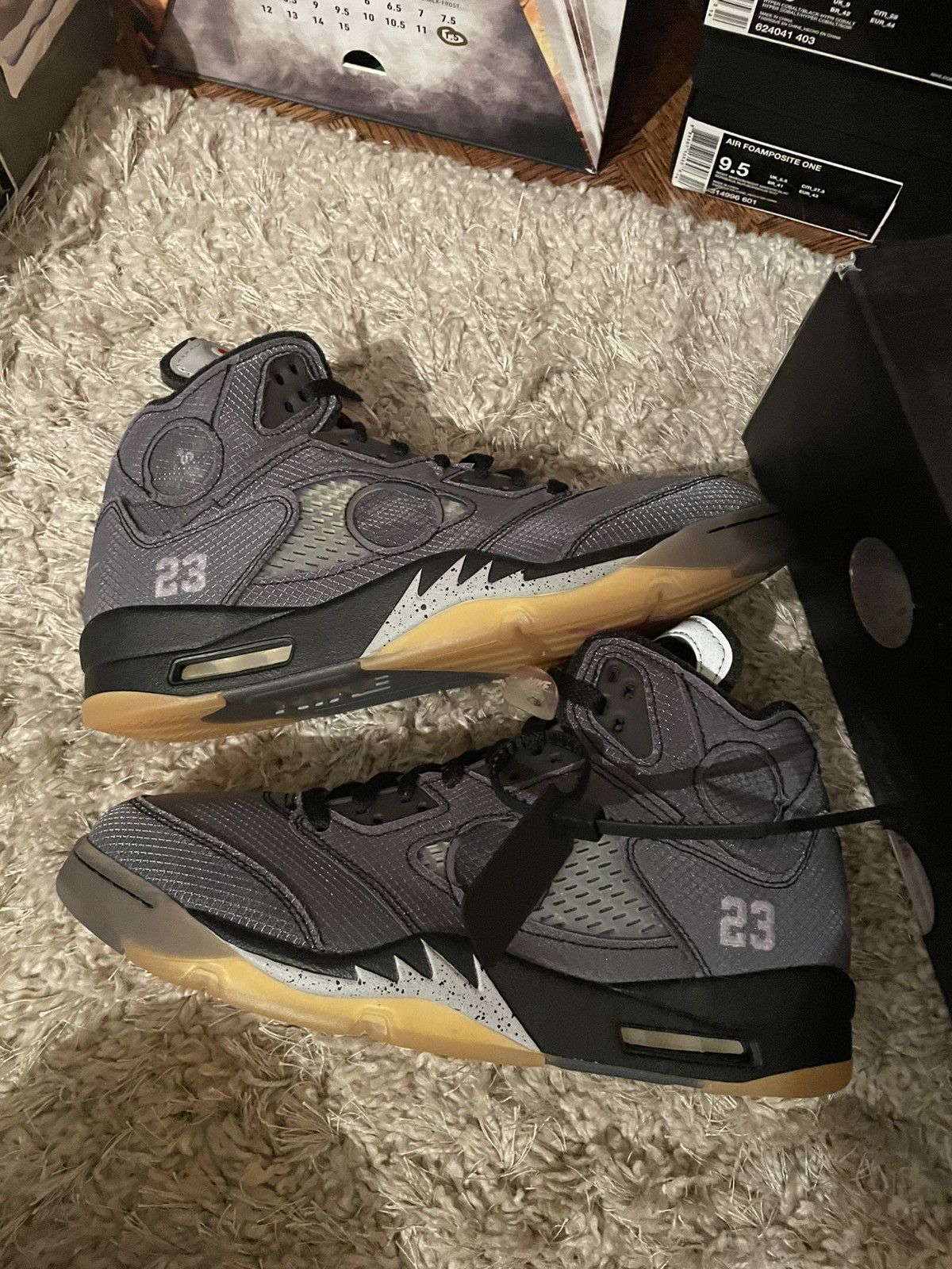 Jordan Brand × Off-White OFF WHITE x Jordan 5 Muslin Size US 10.5 / EU 43-44 - 2 Thumbnail