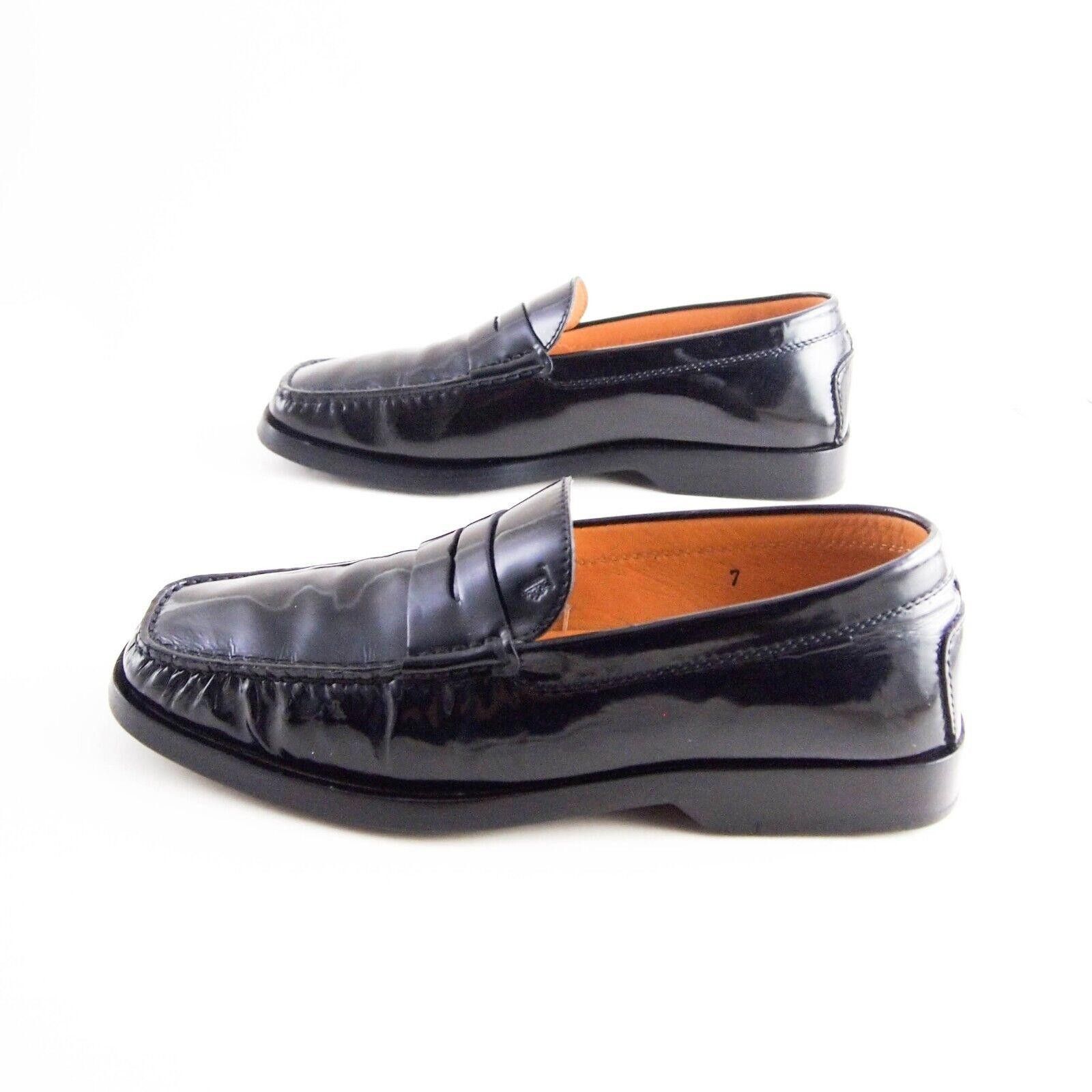 Tod's TOD's Penny Loafer Black Patent Leather Mens EU 41 US 8 $580 Size US 8 / EU 41 - 2 Thumbnail