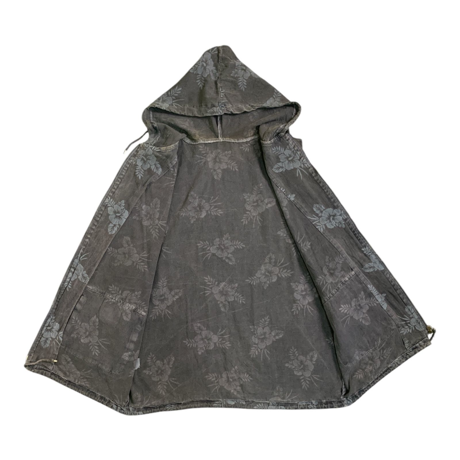 Japanese Brand Rare Design Soft Denim Floral Hoodie Vests Size L / US 10 / IT 46 - 3 Thumbnail