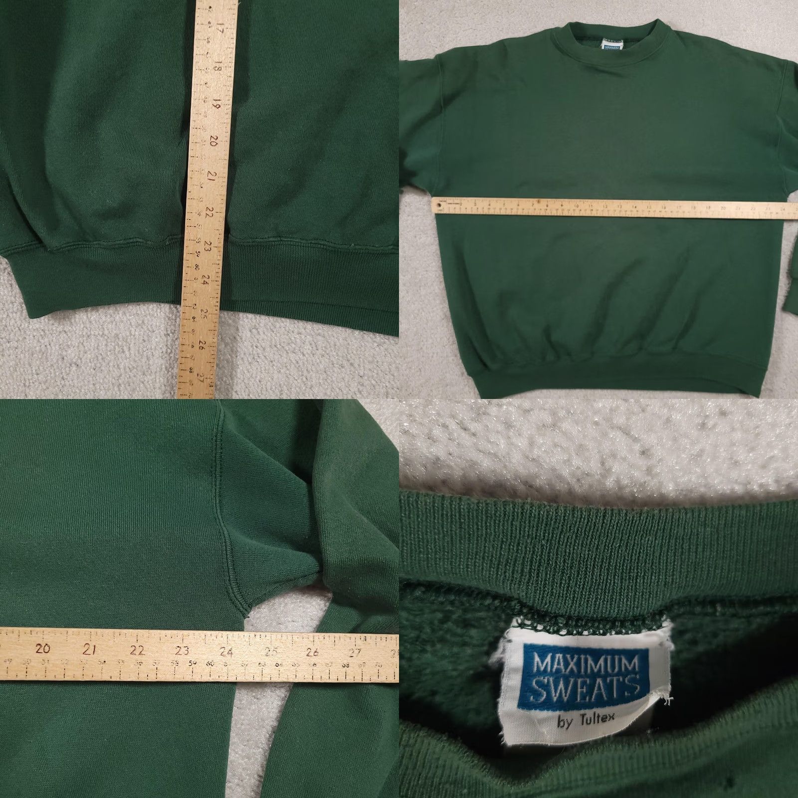 Vintage VINTAGE Maximum Sweats Sweatshirt Mens XL Green Crewneck Pullover Cotton Blend 50/50 Solid Fleece Size US XL / EU 56 / 4 - 9 Thumbnail