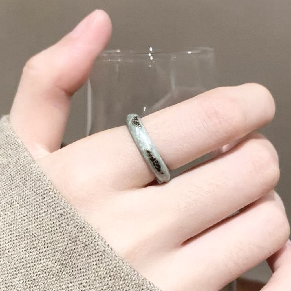 Japanese Brand × Vintage STEAL! Japan Green Goldstone Ring Size ONE SIZE - 2 Thumbnail